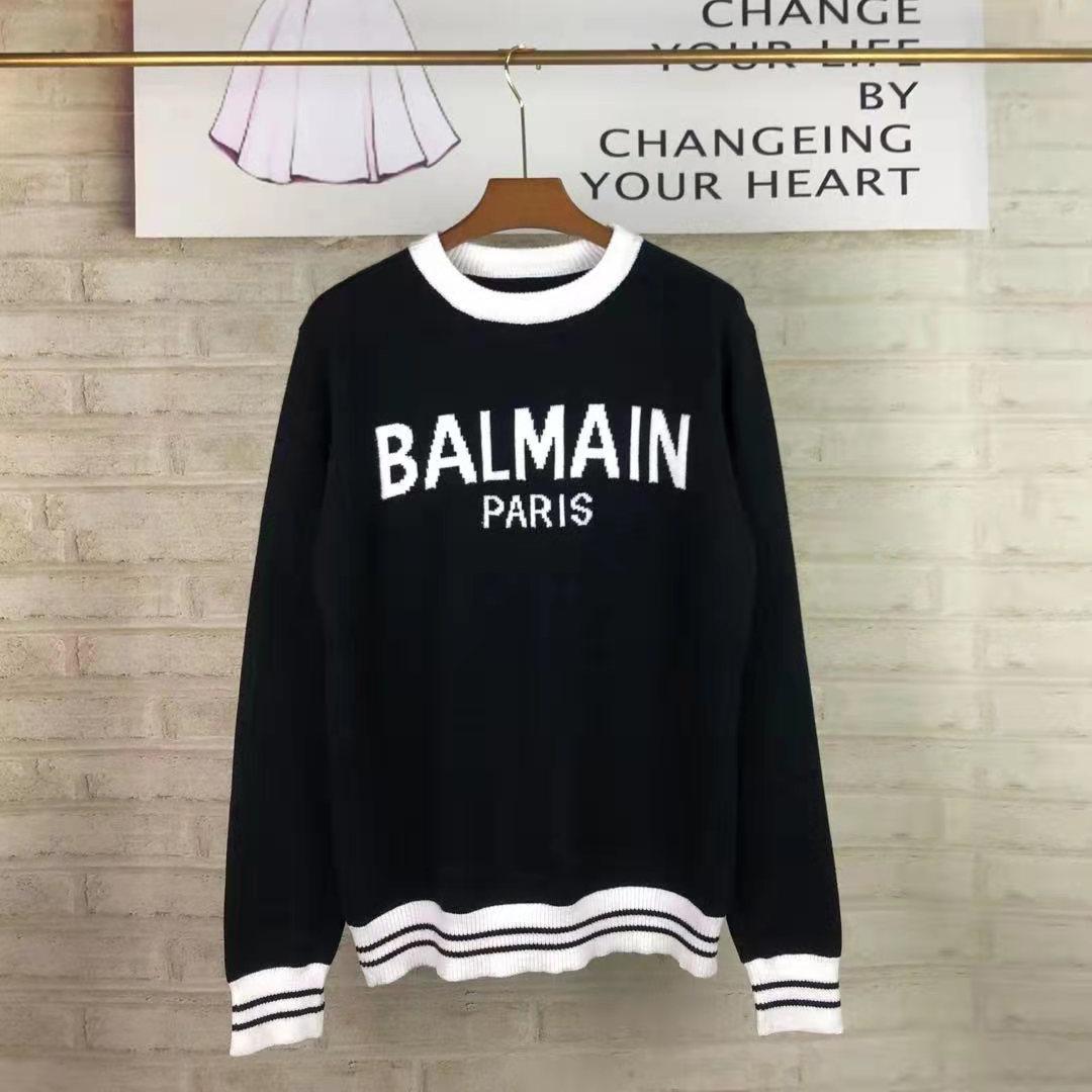 Balmain Wool Jumper With Balmain Logo - DesignerGu