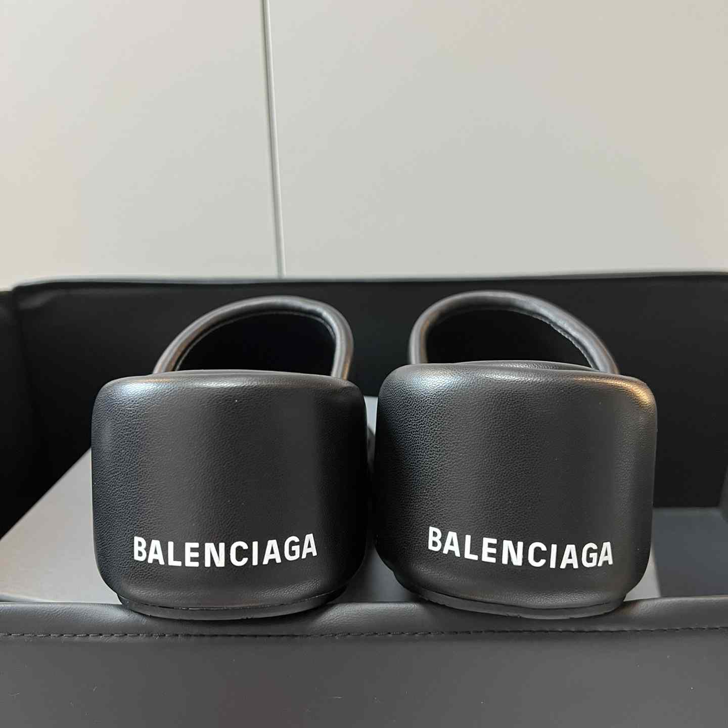 Balenciaga Black Rise Wedge Sandals - DesignerGu