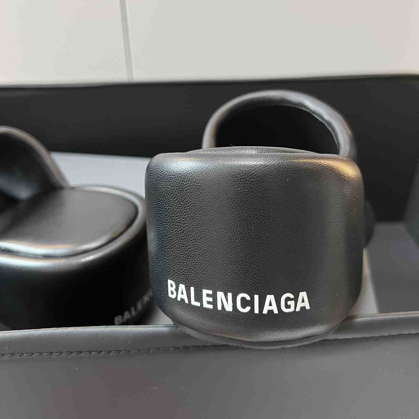 Balenciaga Black Rise Wedge Sandals - DesignerGu