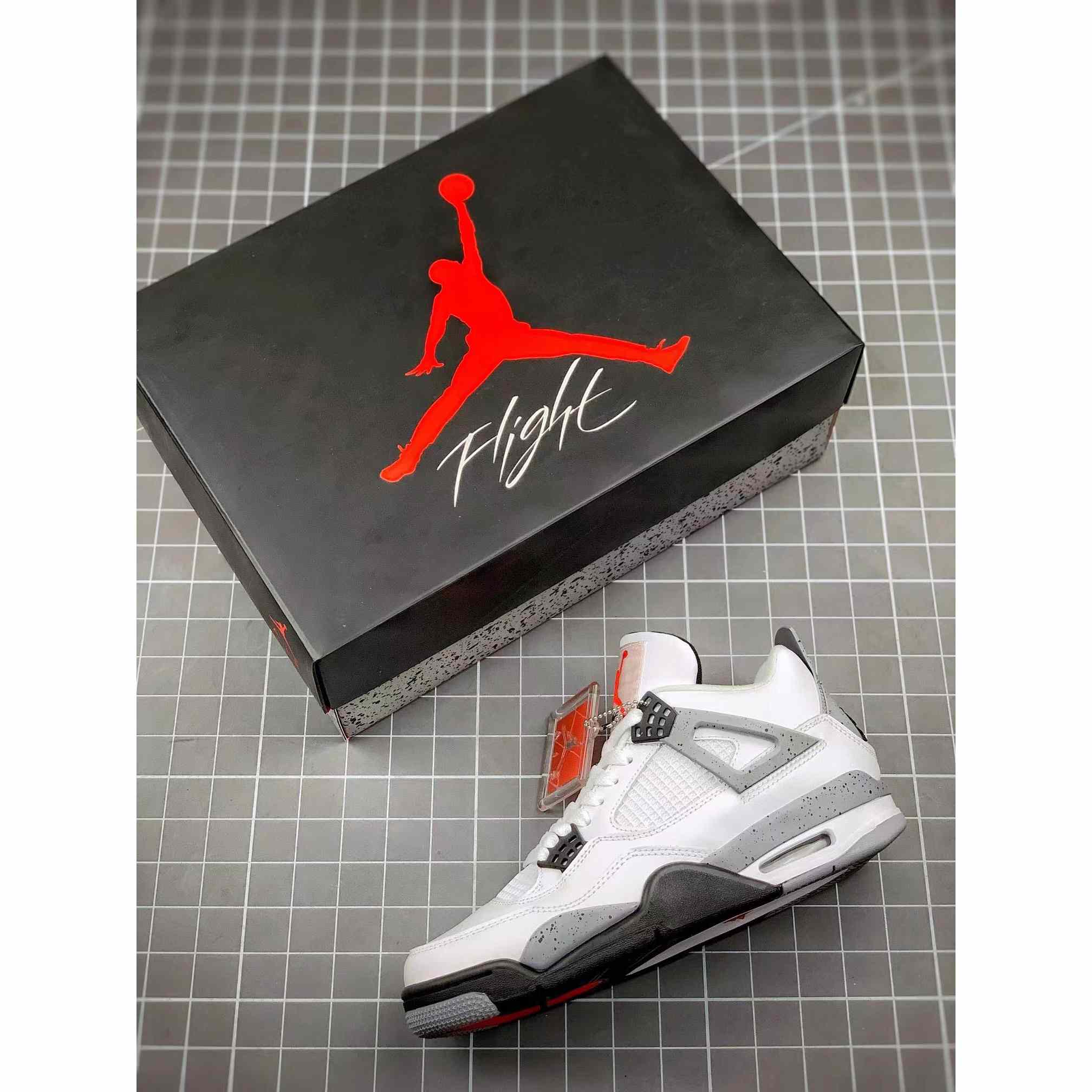 Air Jordan 4 Retro “White Cement” Cement” Sneaker      CZ5624 - DesignerGu