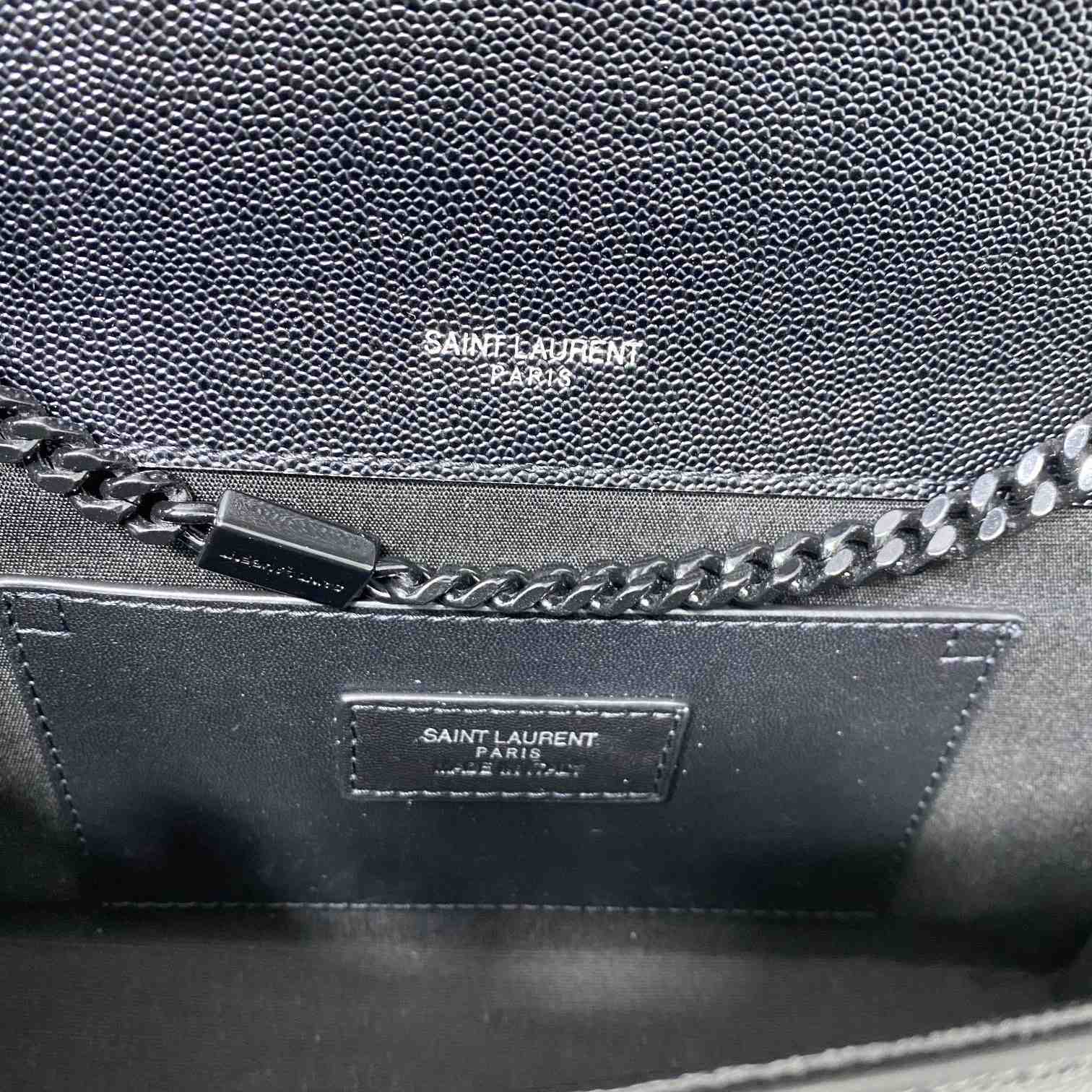 Saint Laurent Kate Medium Chain Bag In Grain De Poudre Embossed Leather - DesignerGu