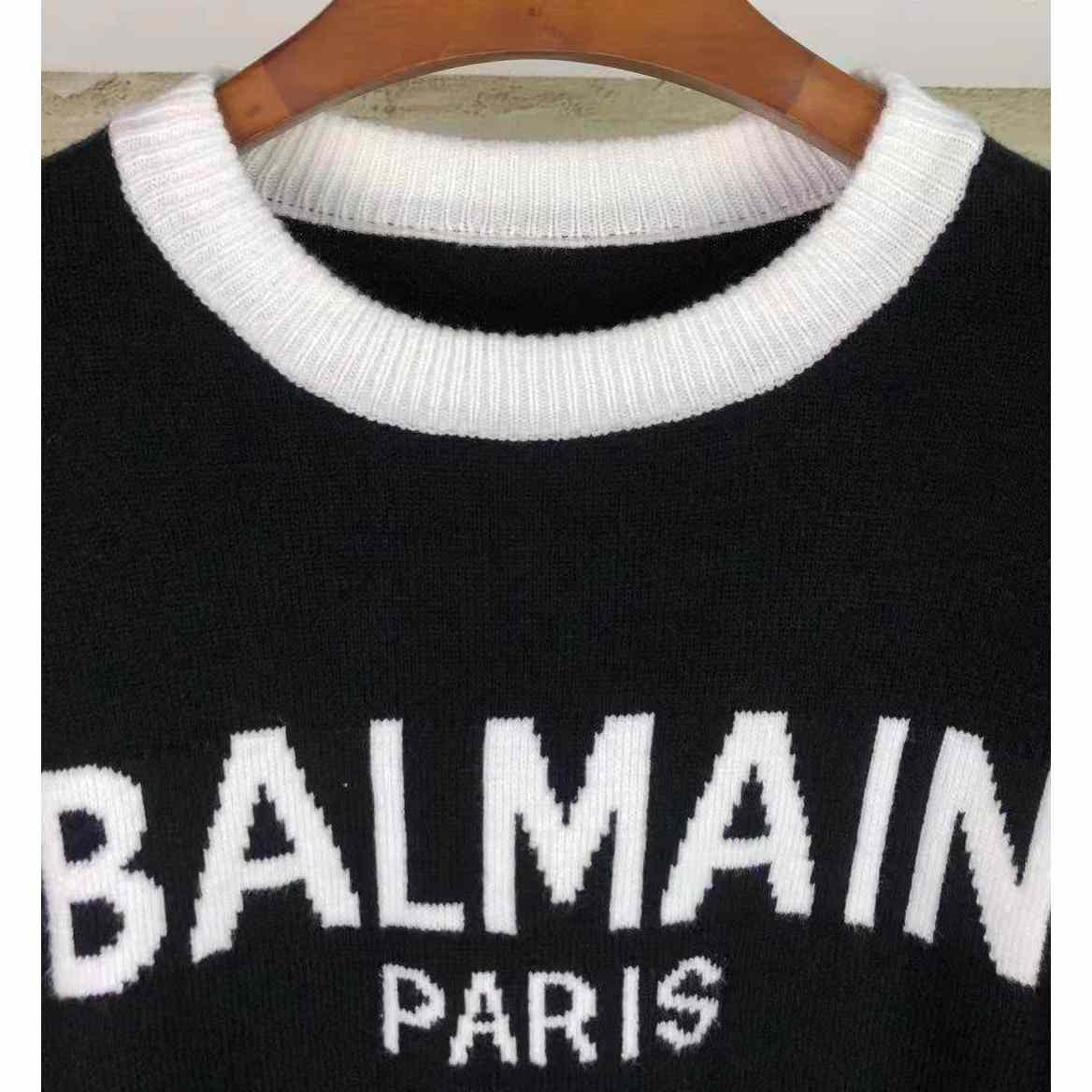 Balmain Wool Jumper With Balmain Logo - DesignerGu