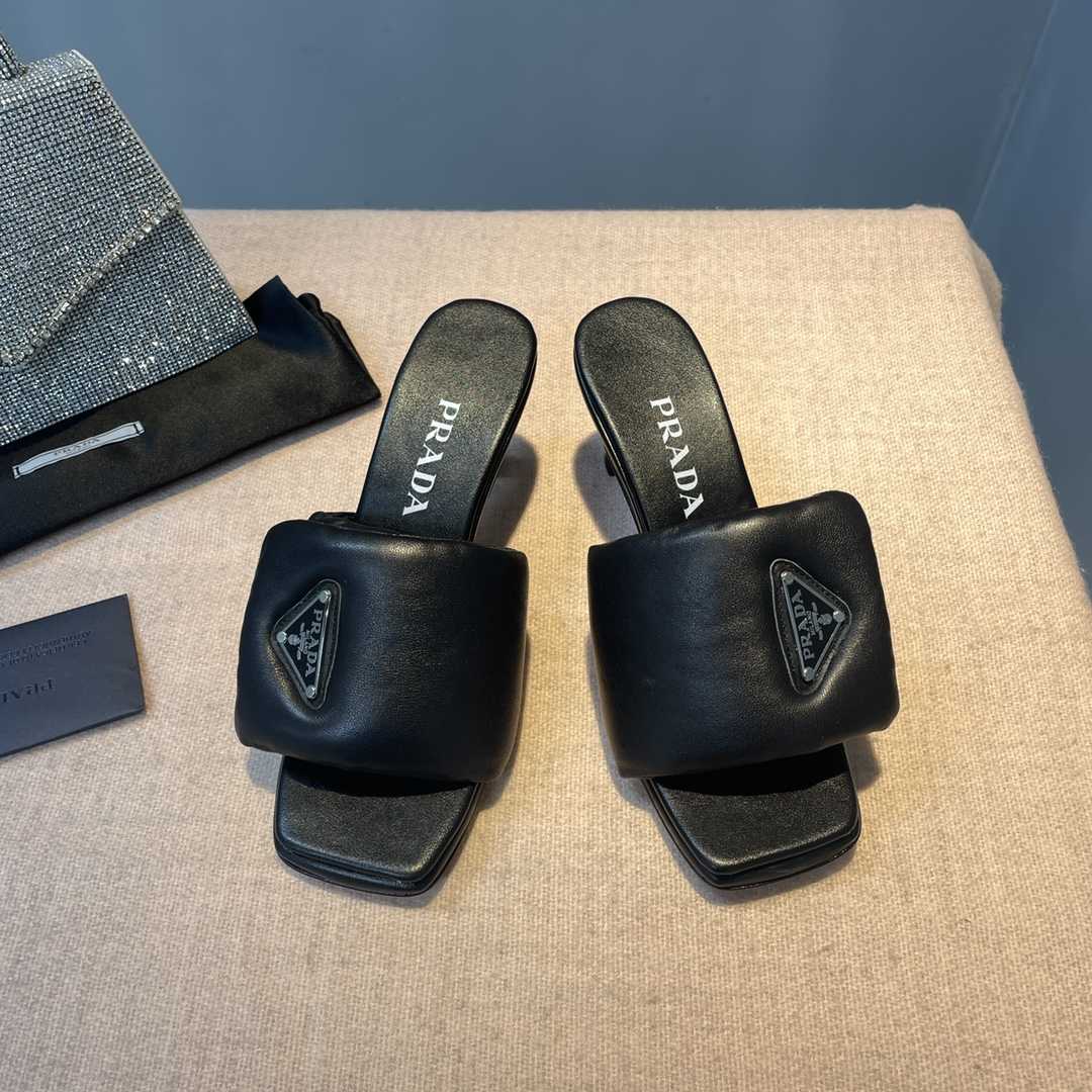 Prada Soft Padded Nappa Sandals - DesignerGu