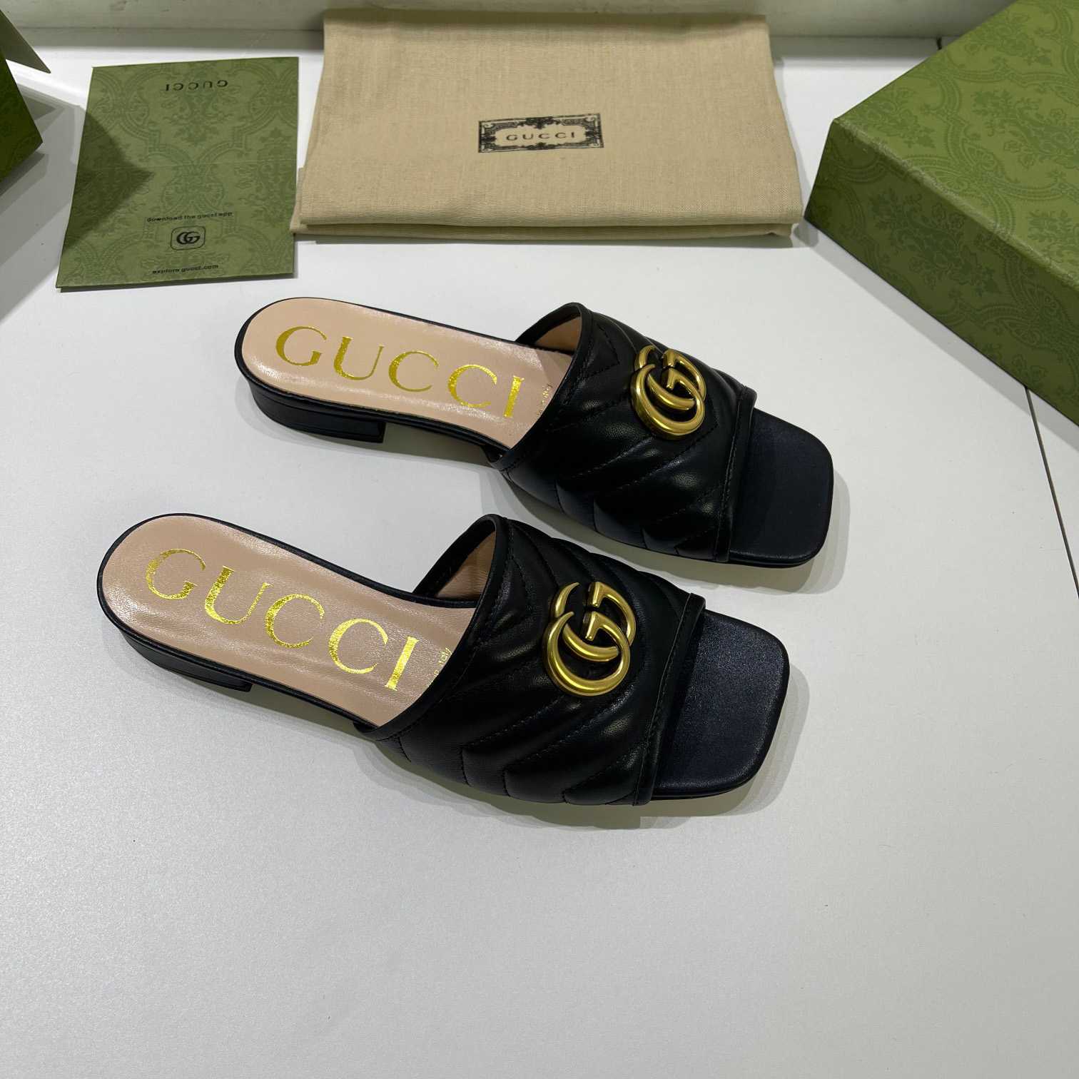 Gucci Women's Slide With Double G - DesignerGu