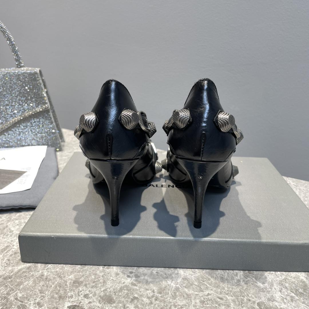 Balenciaga Cagole 90mm Pump In Black - DesignerGu