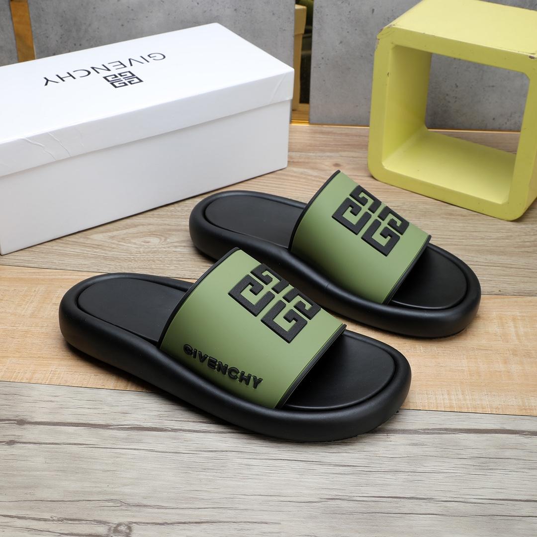 Givenchy 4G Logo Rubber Slides Sandals - DesignerGu