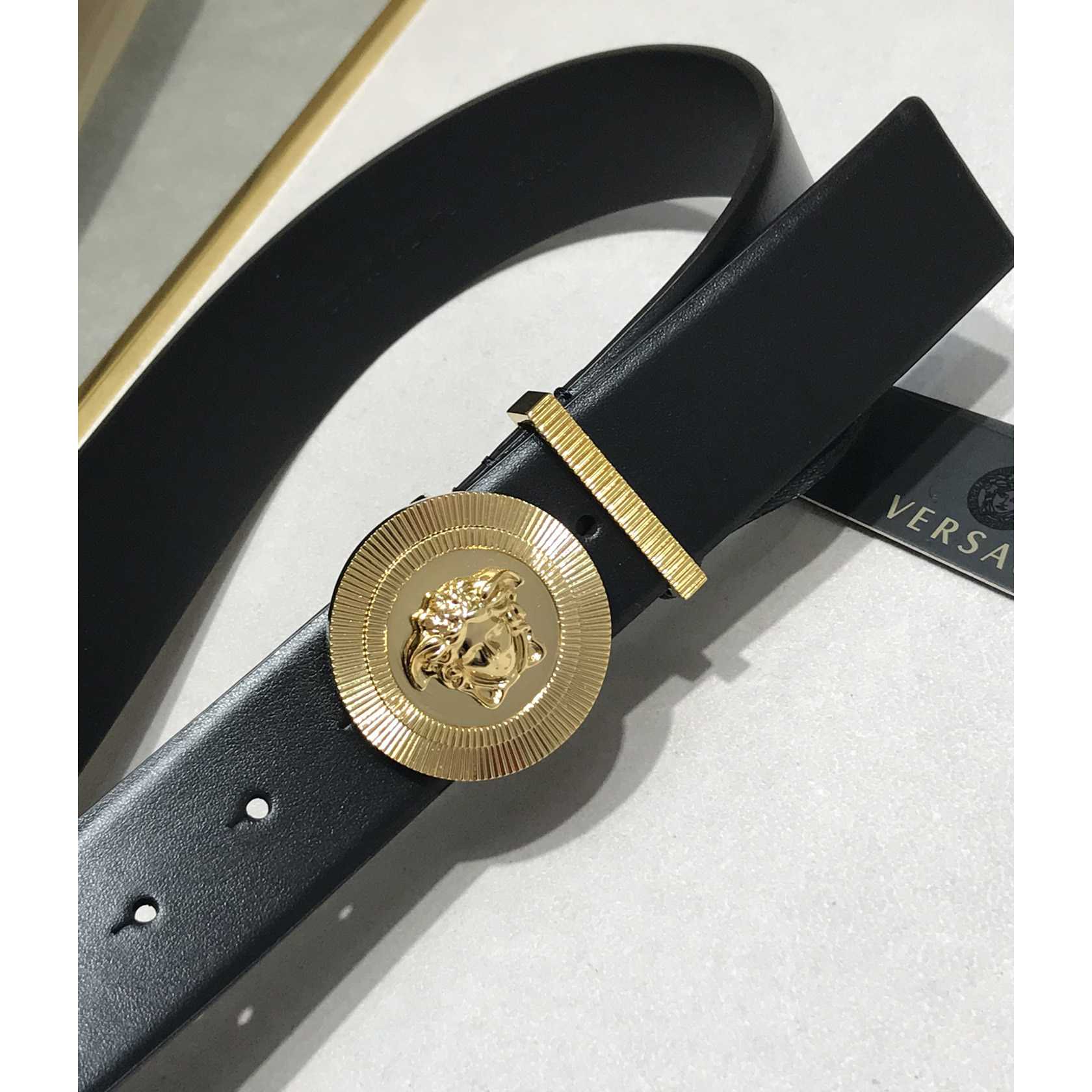 Versace Medusa Leathre Belt 38mm - DesignerGu