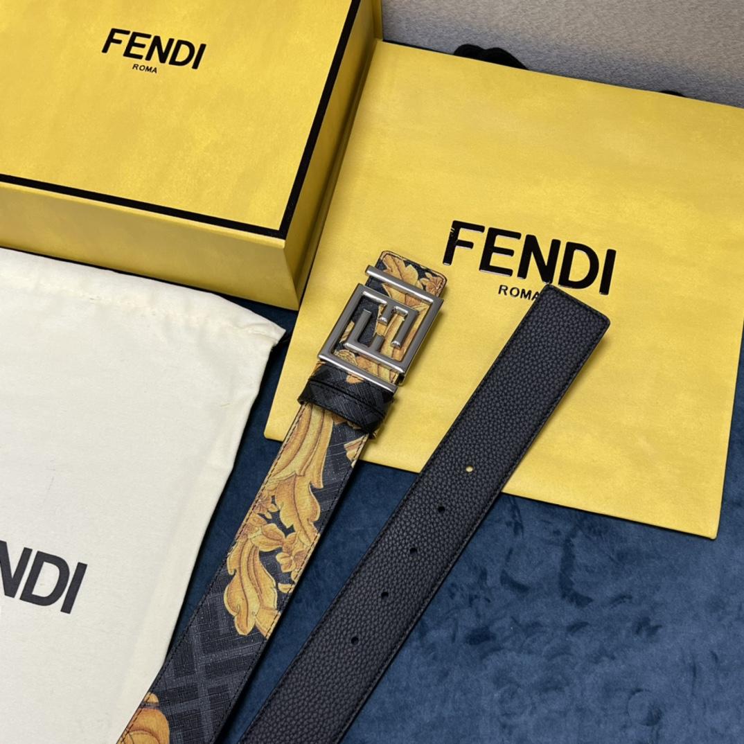 Fendi x Versace Fendace Reversible Belt - DesignerGu