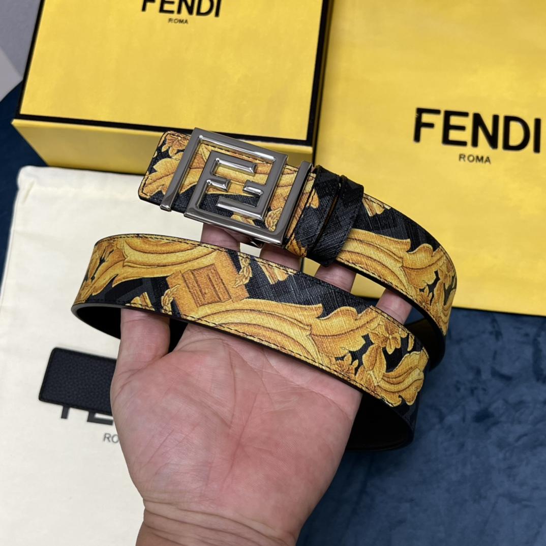 Fendi x Versace Fendace Reversible Belt - DesignerGu