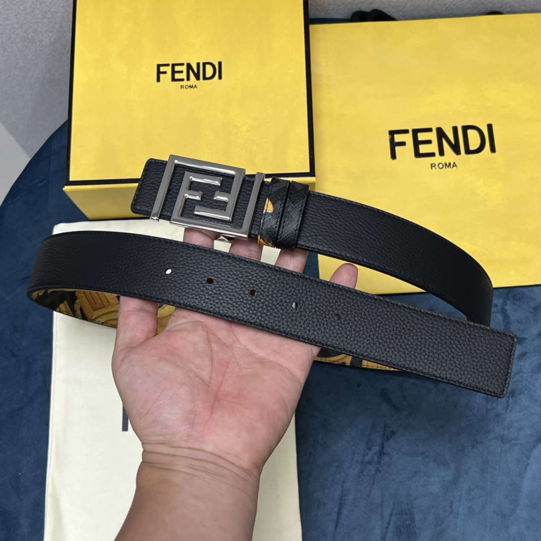 Fendi x Versace Fendace Reversible Belt - DesignerGu