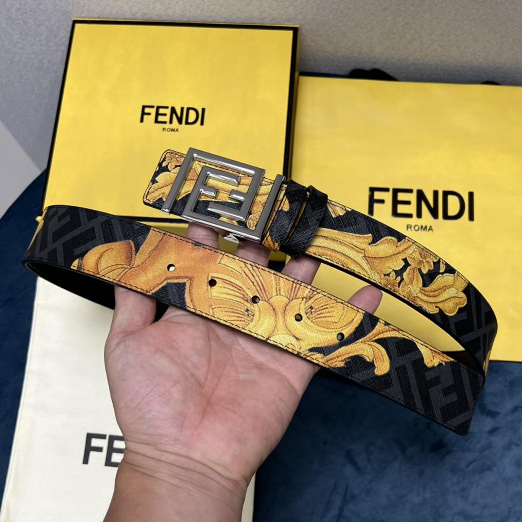 Fendi x Versace Fendace Reversible Belt - DesignerGu