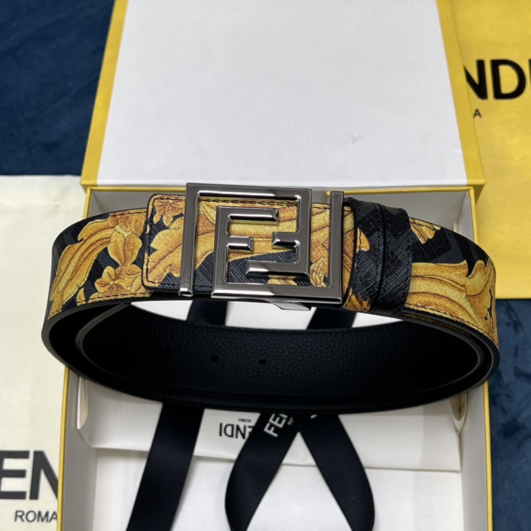 Fendi x Versace Fendace Reversible Belt - DesignerGu