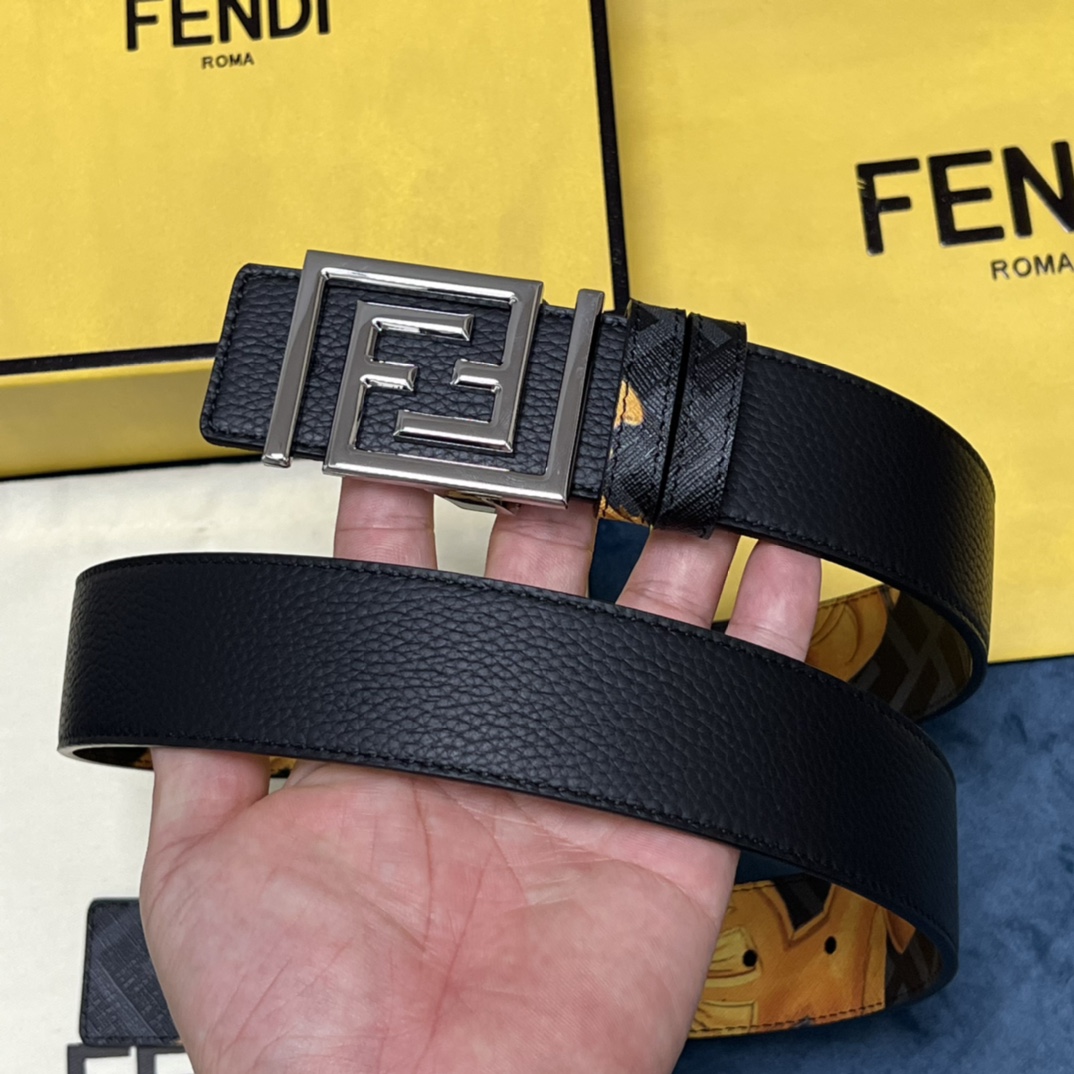 Fendi x Versace Fendace Reversible Belt - DesignerGu