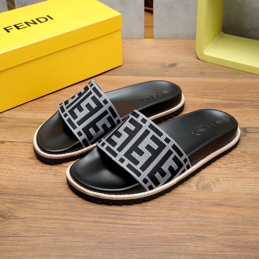 Fendi FF Logo Slides - DesignerGu