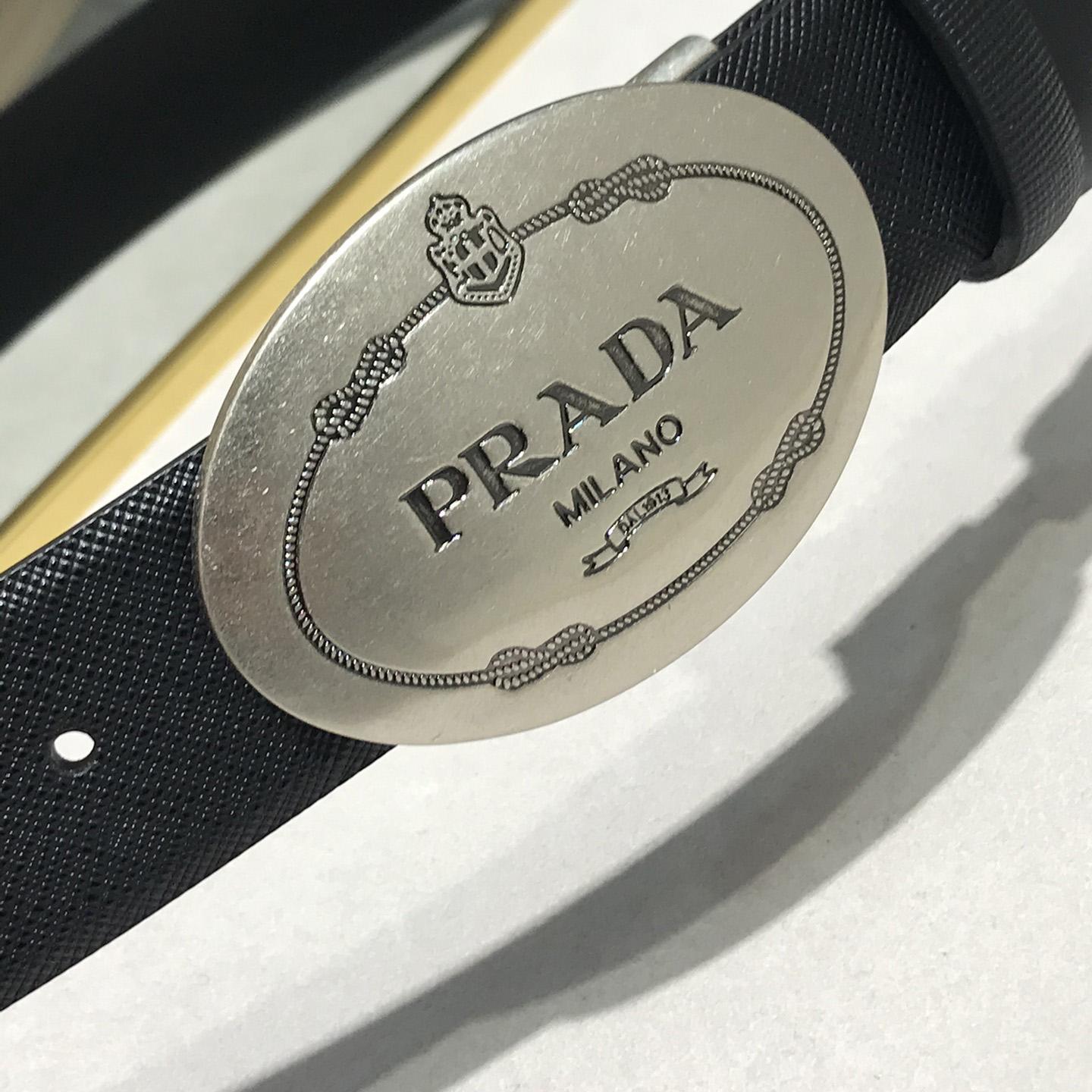 Prada Leather Belt - DesignerGu