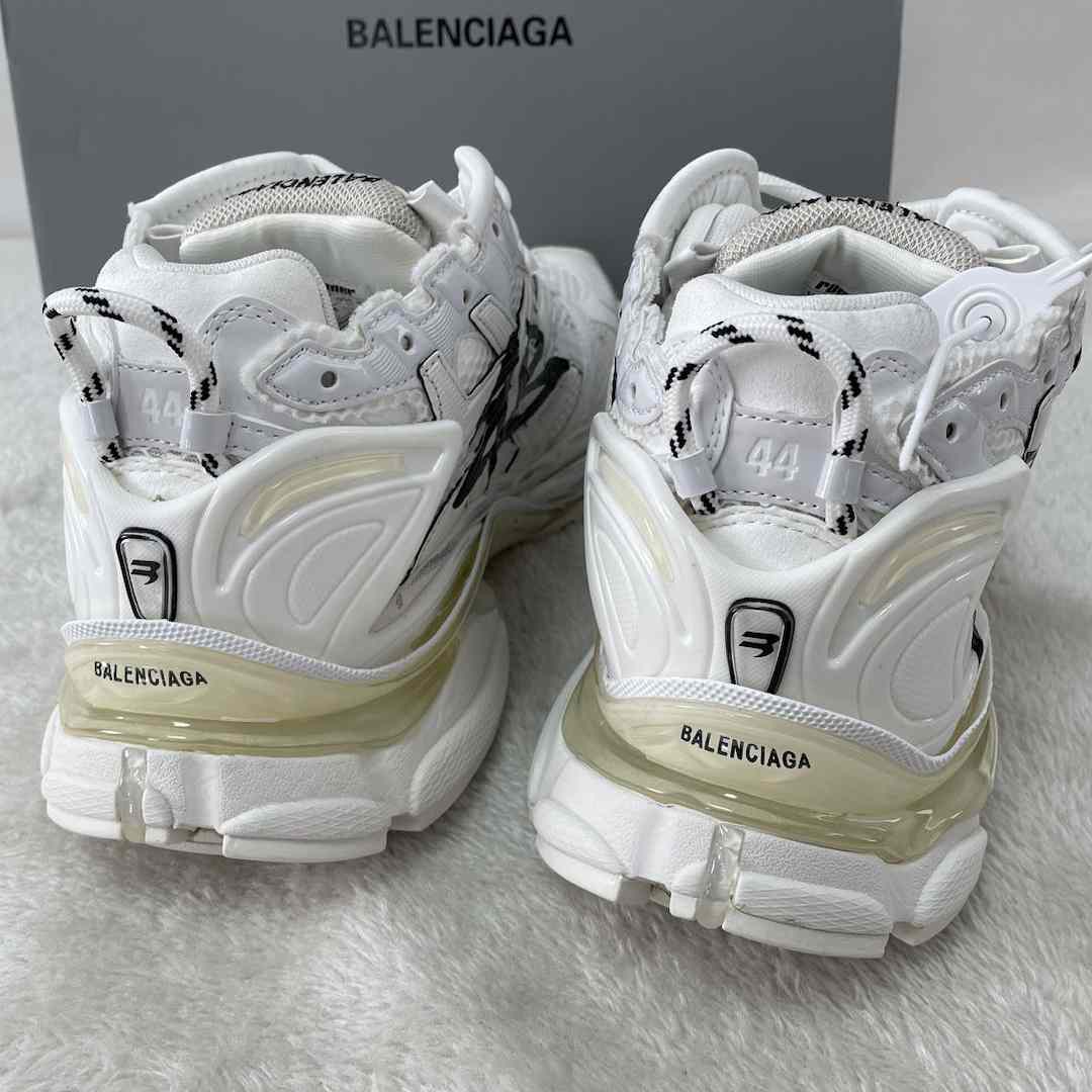 Balenciaga Runner Graffiti Sneaker In White - DesignerGu