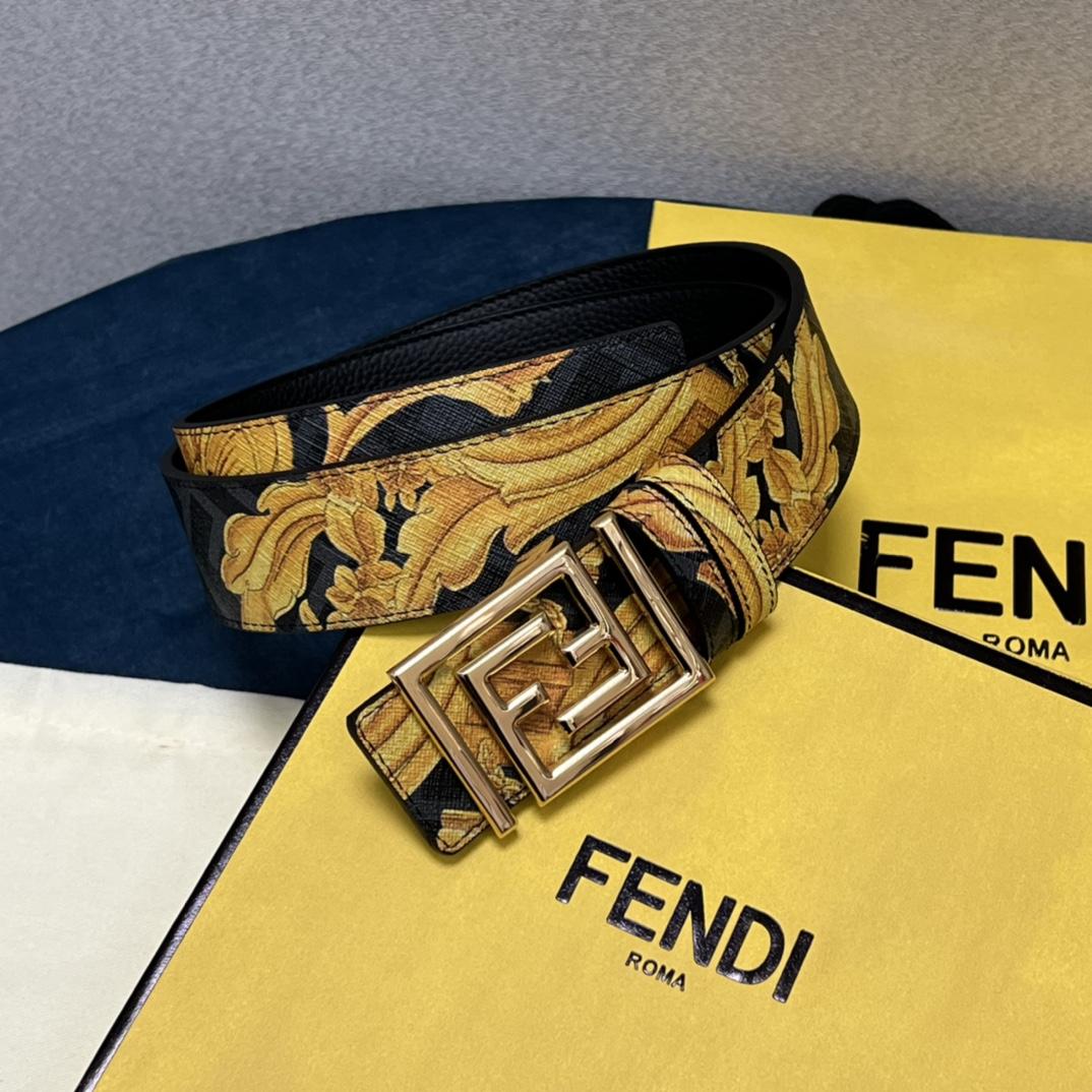 Fendi x Versace Fendace Reversible Belt - DesignerGu