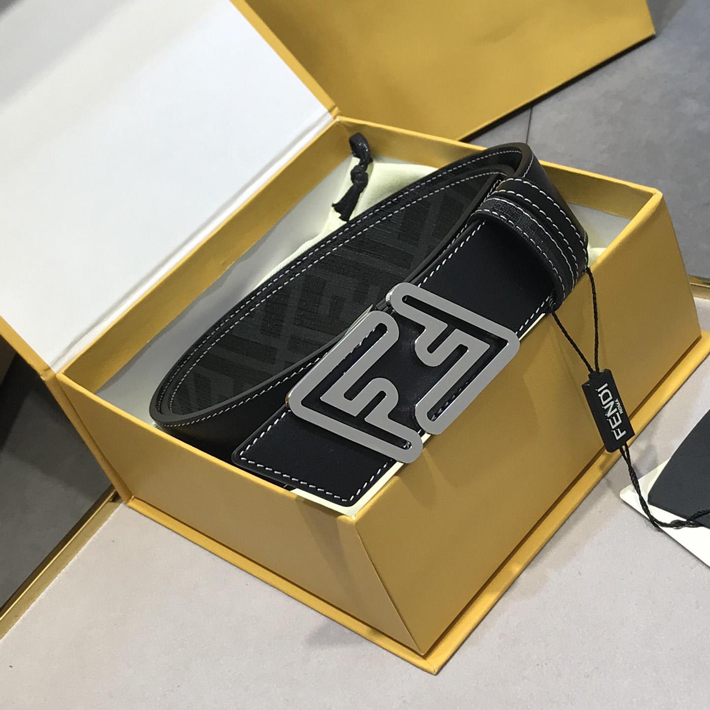 Fendi Black Leather Belt - DesignerGu