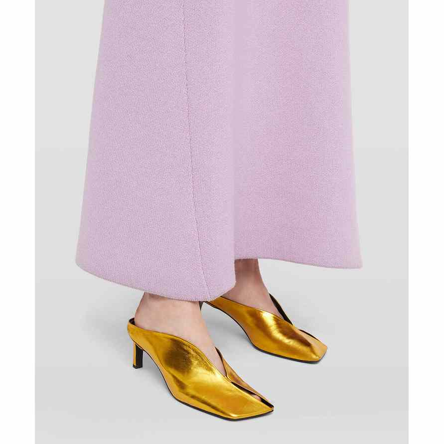 JIl Sander High-Heeled Leather Mules - DesignerGu