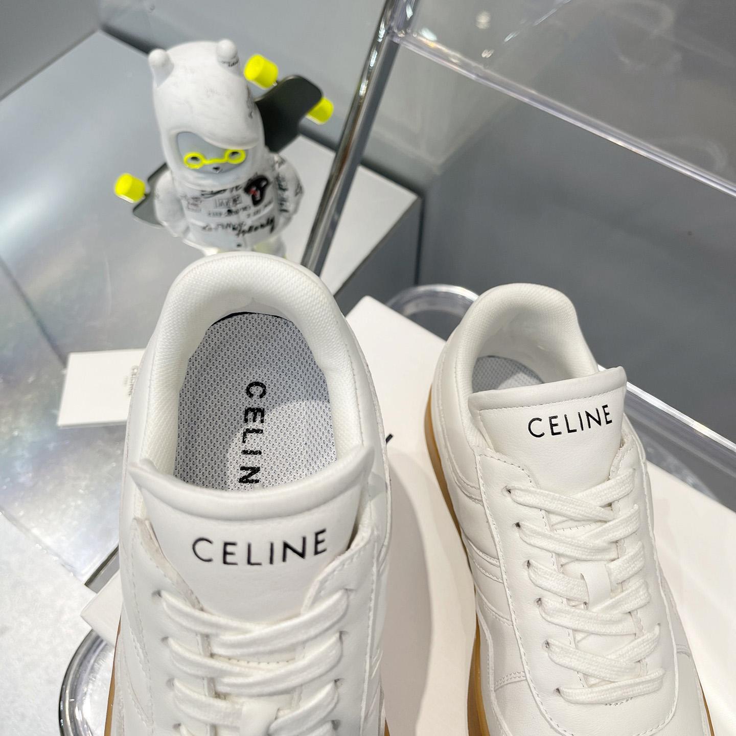 Celine Trainer Low Lace -Up Sneaker In Calfskin - DesignerGu