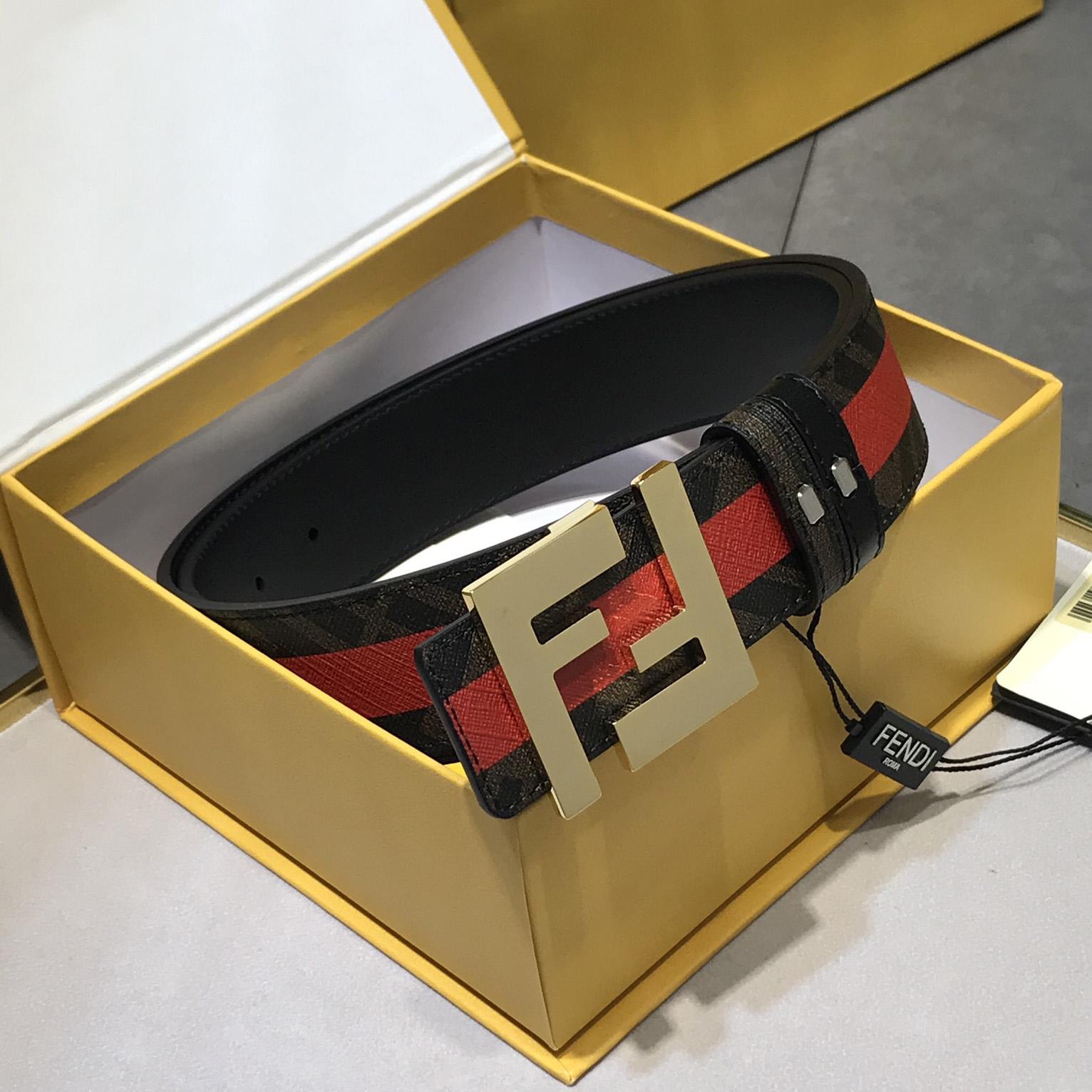 Black Reversible Leather Belt - DesignerGu