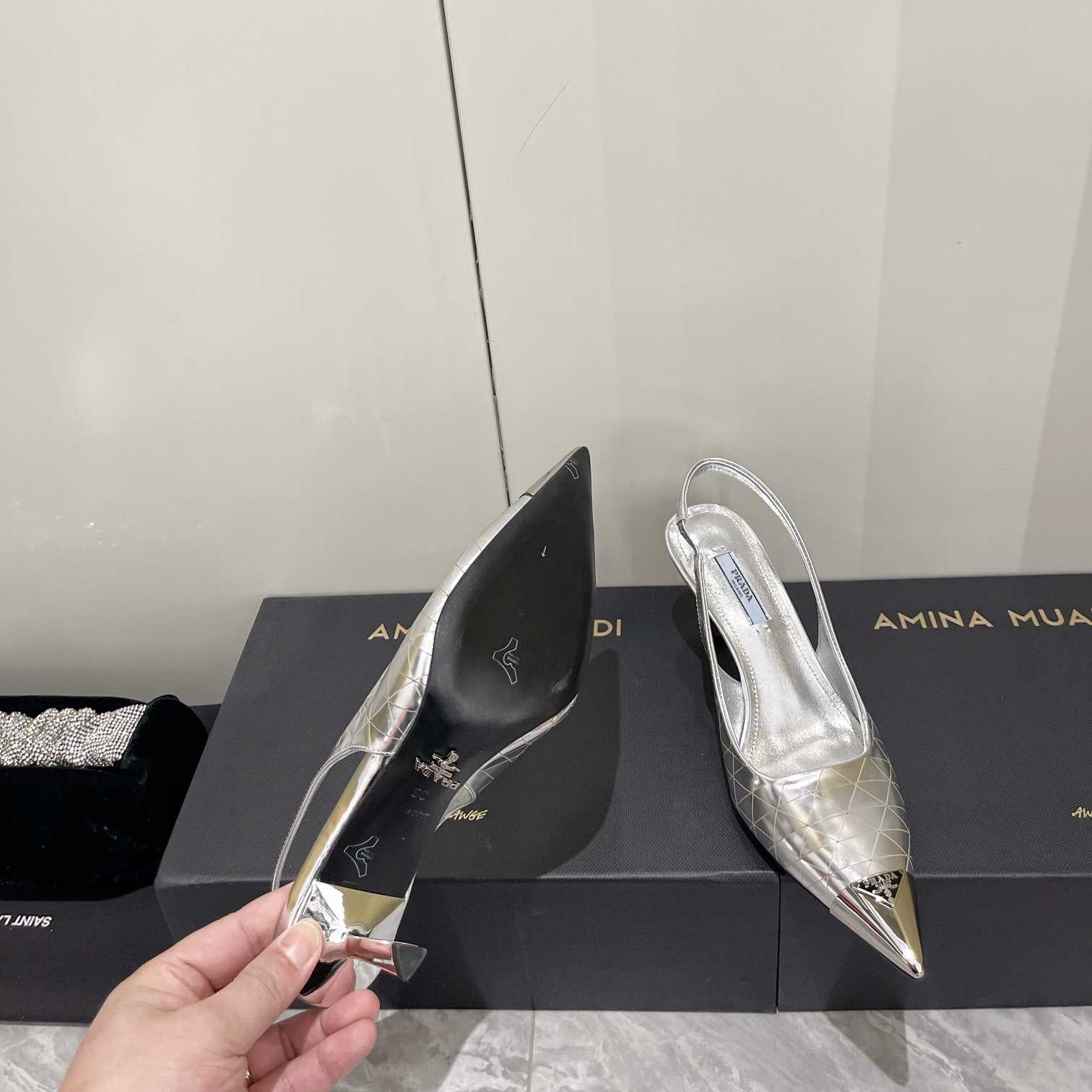 Prada 75mm Slingback Pump - DesignerGu