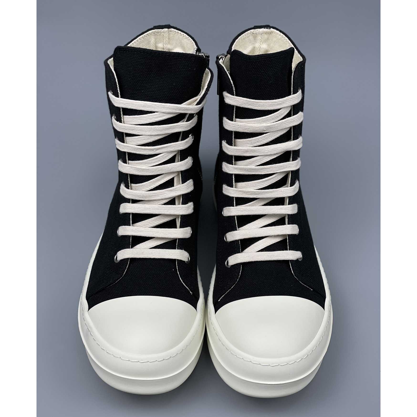 Rick Owens Black Suede High Sneakers - DesignerGu