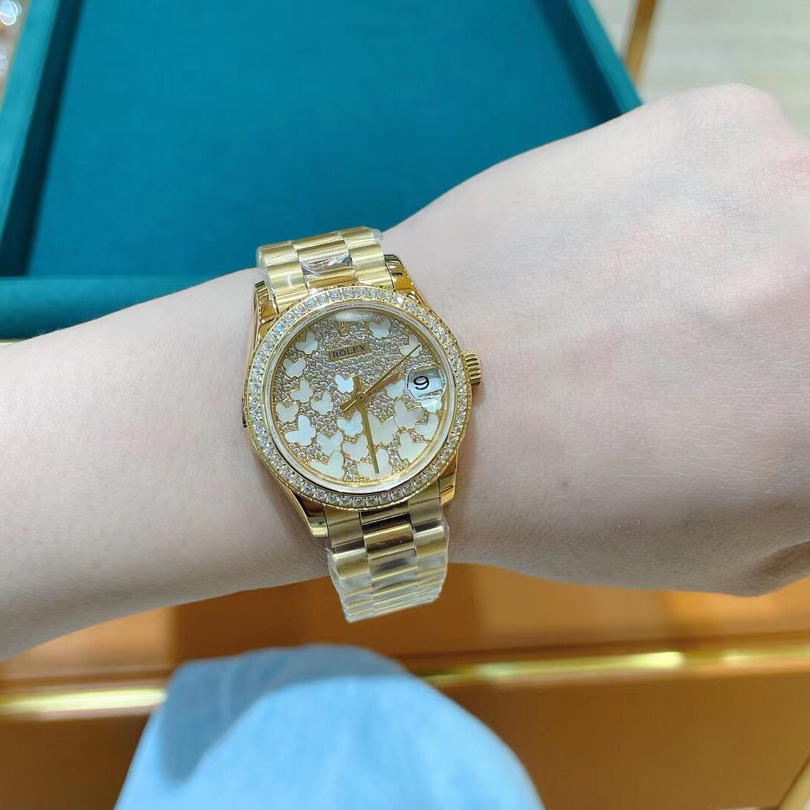 Rolex Yellow Gold Datejust 31 Watch - DesignerGu