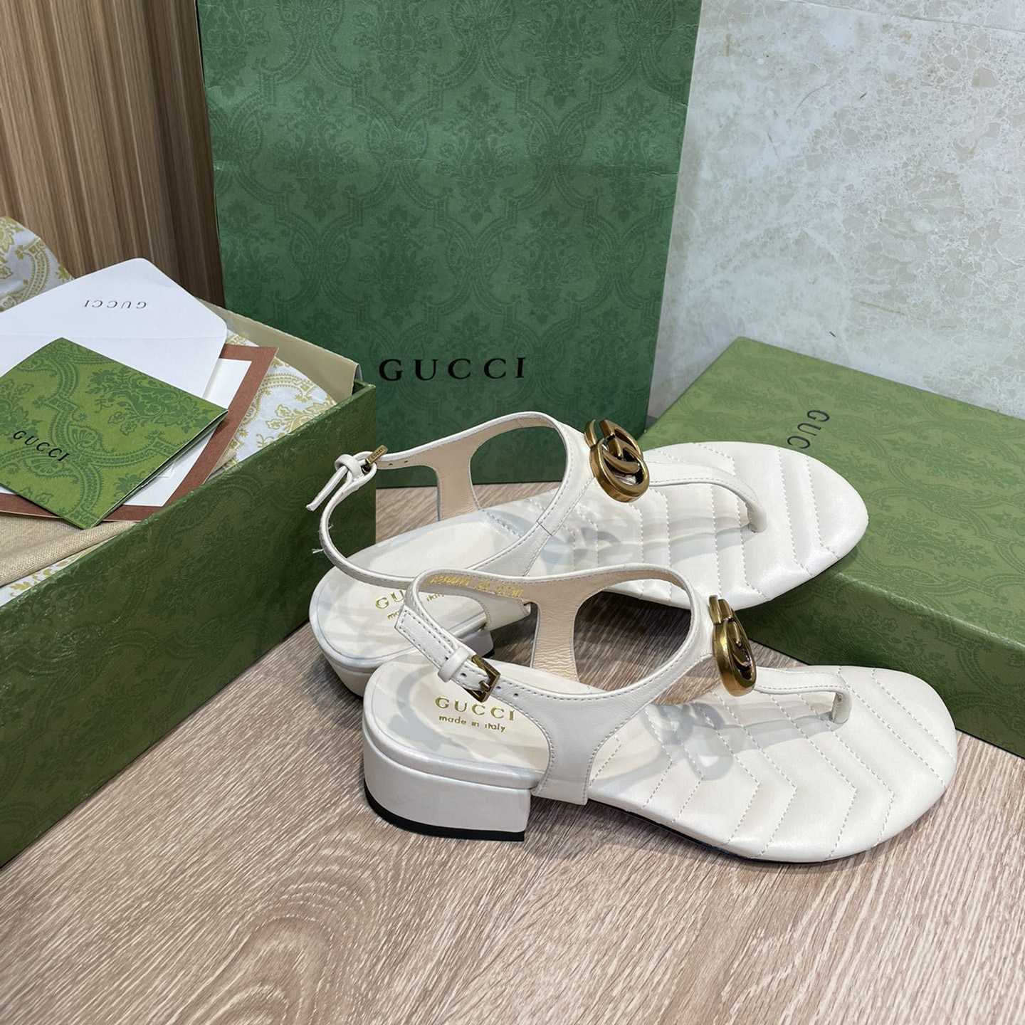 Gucci Women's Double G Sandal - DesignerGu