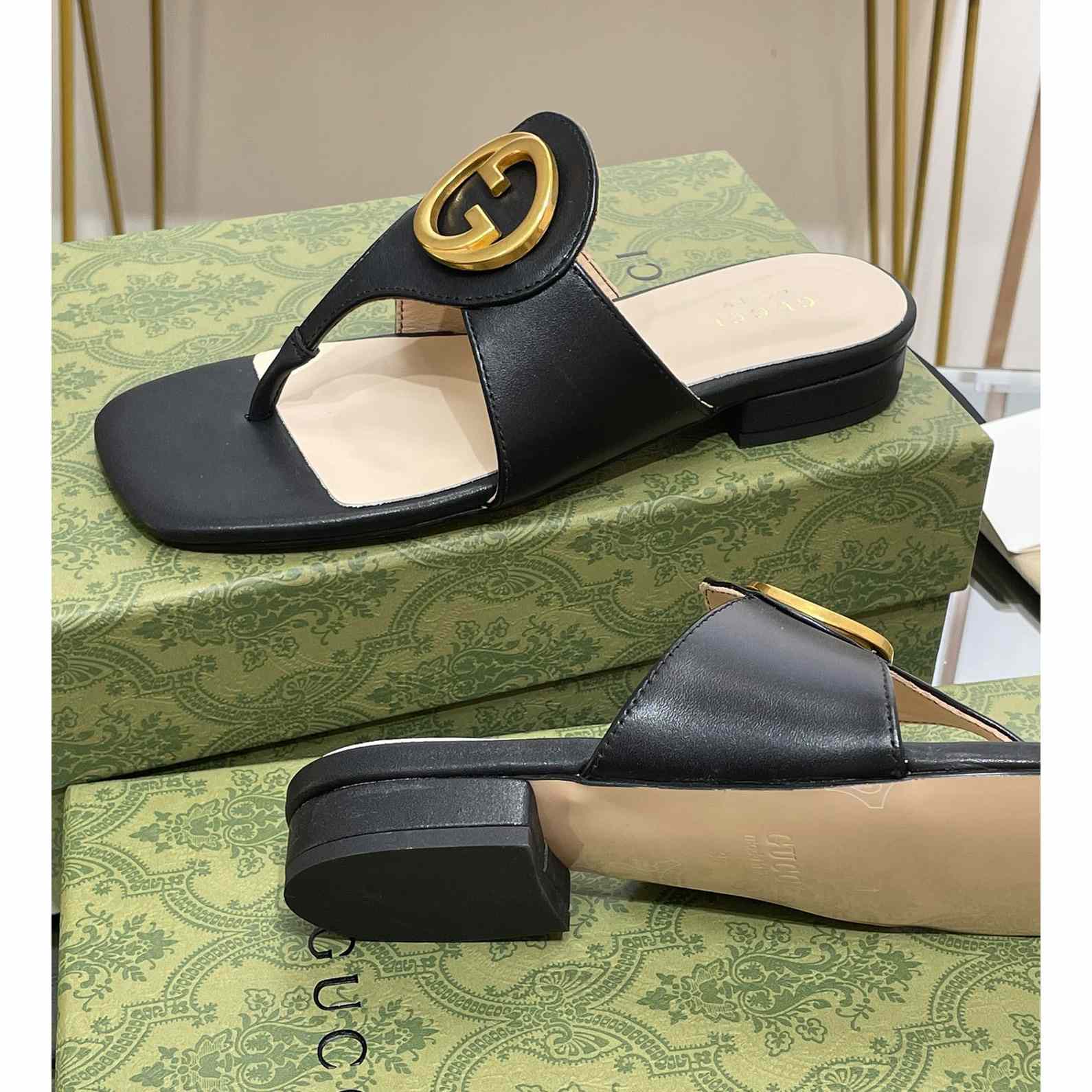 Gucci Women's Gucci Blondie Thong Sandal - DesignerGu