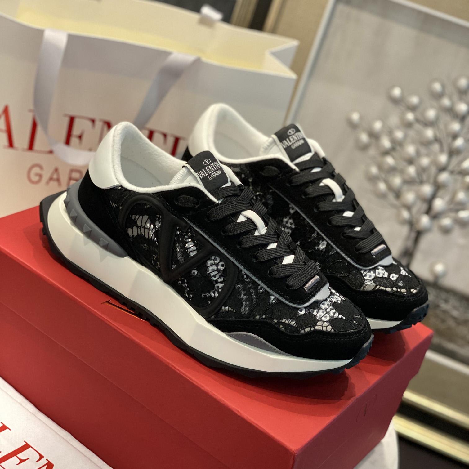 Valenti Lace And Mesh Lacerunner Sneaker  - DesignerGu