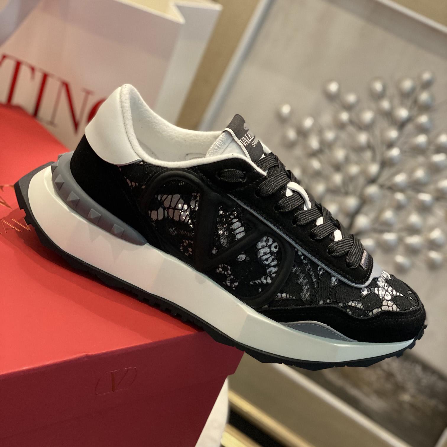 Valenti Lace And Mesh Lacerunner Sneaker  - DesignerGu