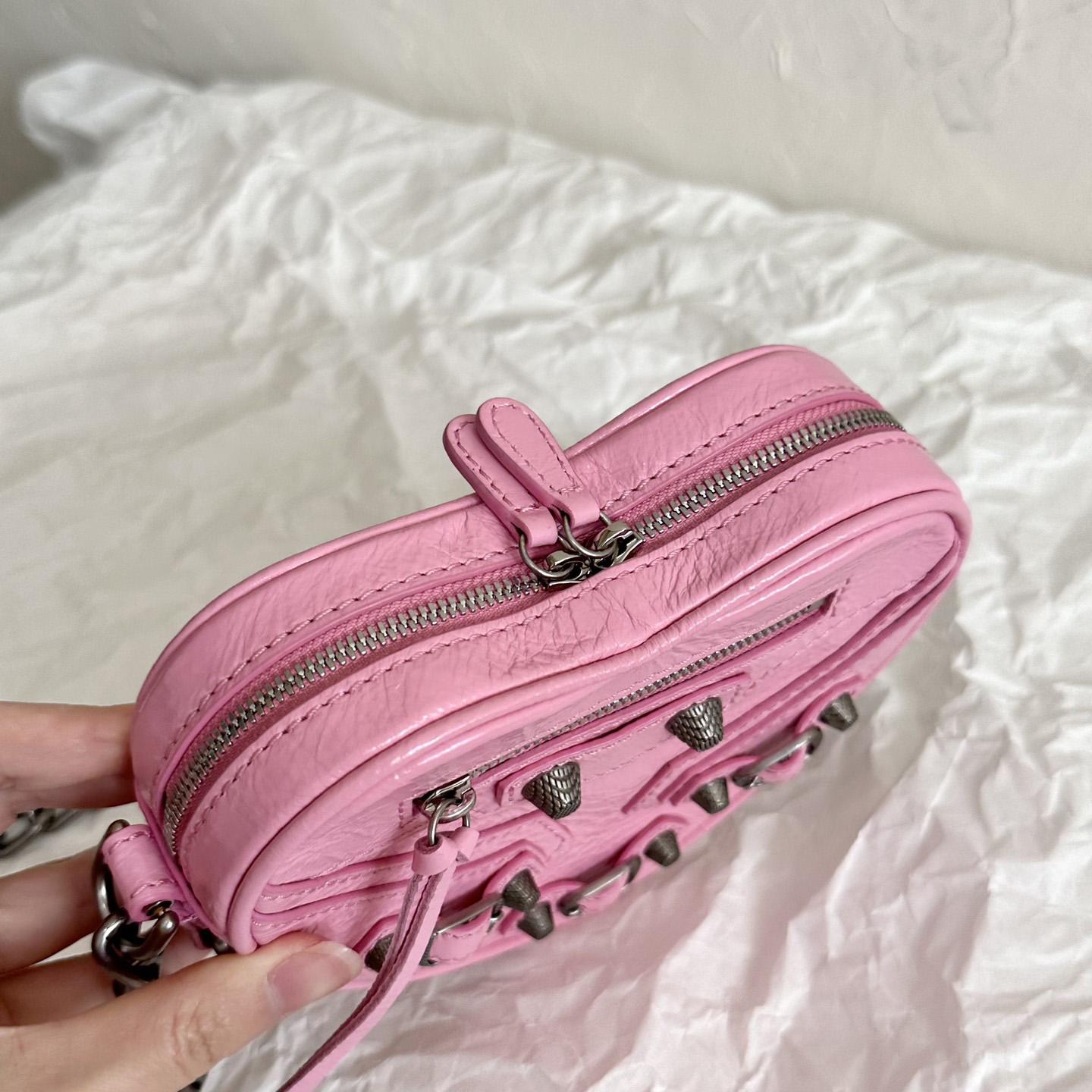 Balenciaga Le Cagole Heart Mini Bag In Pink  (16-12.7-4.5cm) - DesignerGu