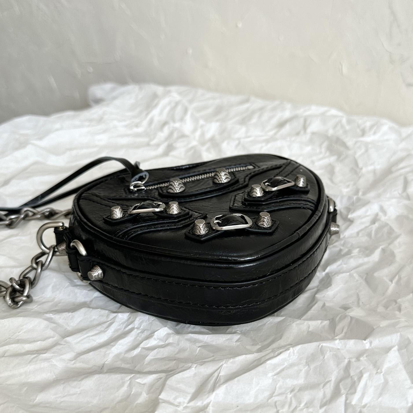 Balenciaga Le Cagole Heart Mini Bag In Black(16-12.7-4.5cm) - DesignerGu