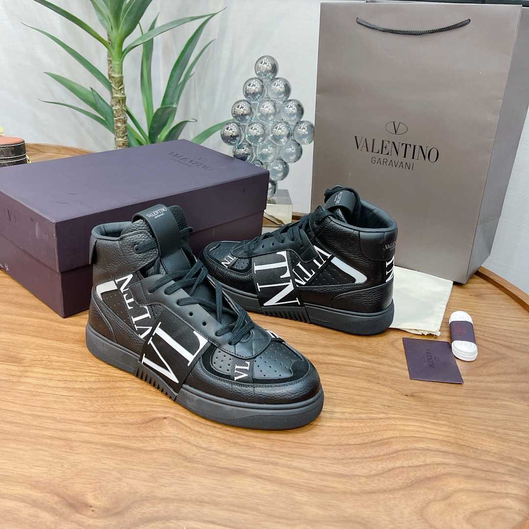 Valenti Mid-top Calfskin VL7N Sneaker With Bands - DesignerGu