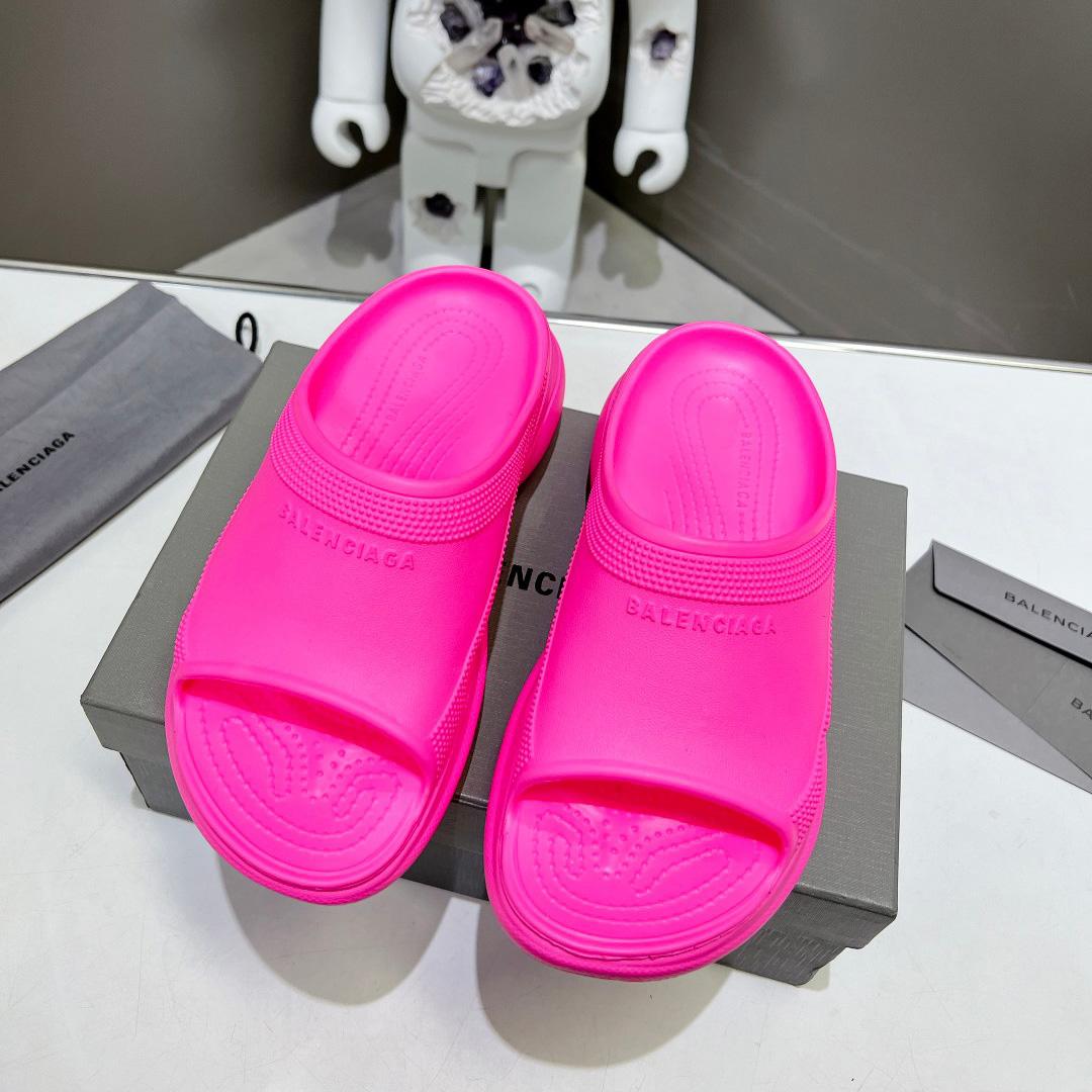 Balenciaga Women's Pool Crocs™ Slide Sandal In Pink - DesignerGu