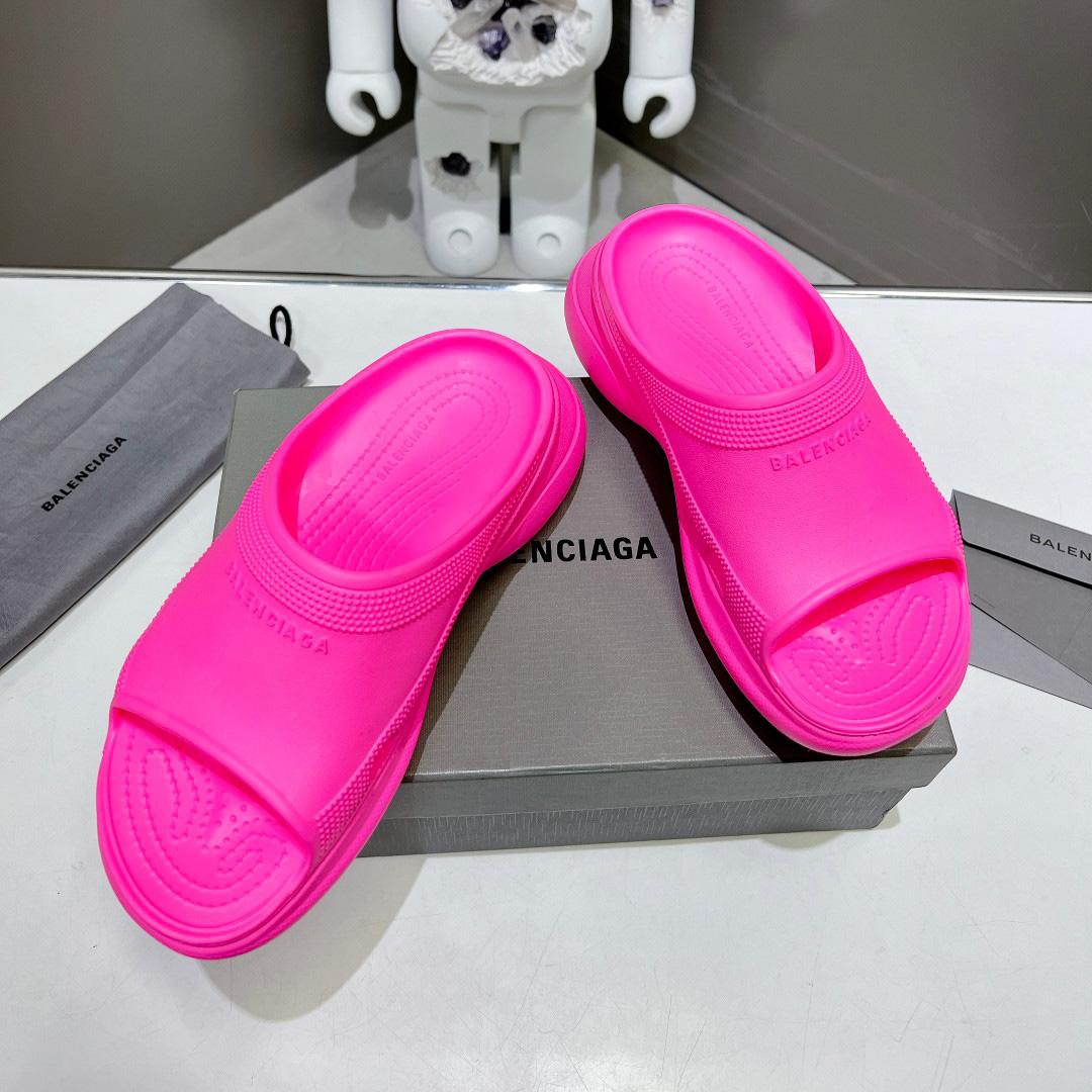 Balenciaga Women's Pool Crocs™ Slide Sandal In Pink - DesignerGu