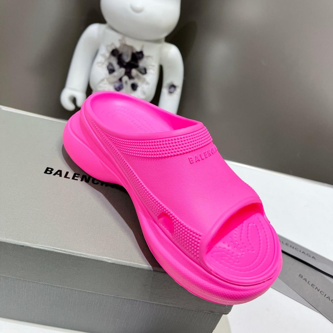 Balenciaga Women's Pool Crocs™ Slide Sandal In Pink - DesignerGu