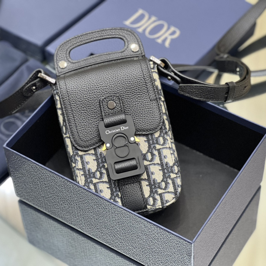 Dior Saddle Vertical Pouch With Strap  - DesignerGu