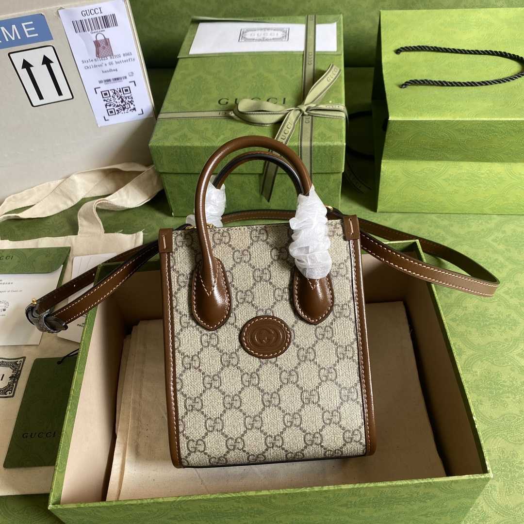 Gucci Mini Tote Bag With Interlocking G(16*20*7cm) - DesignerGu