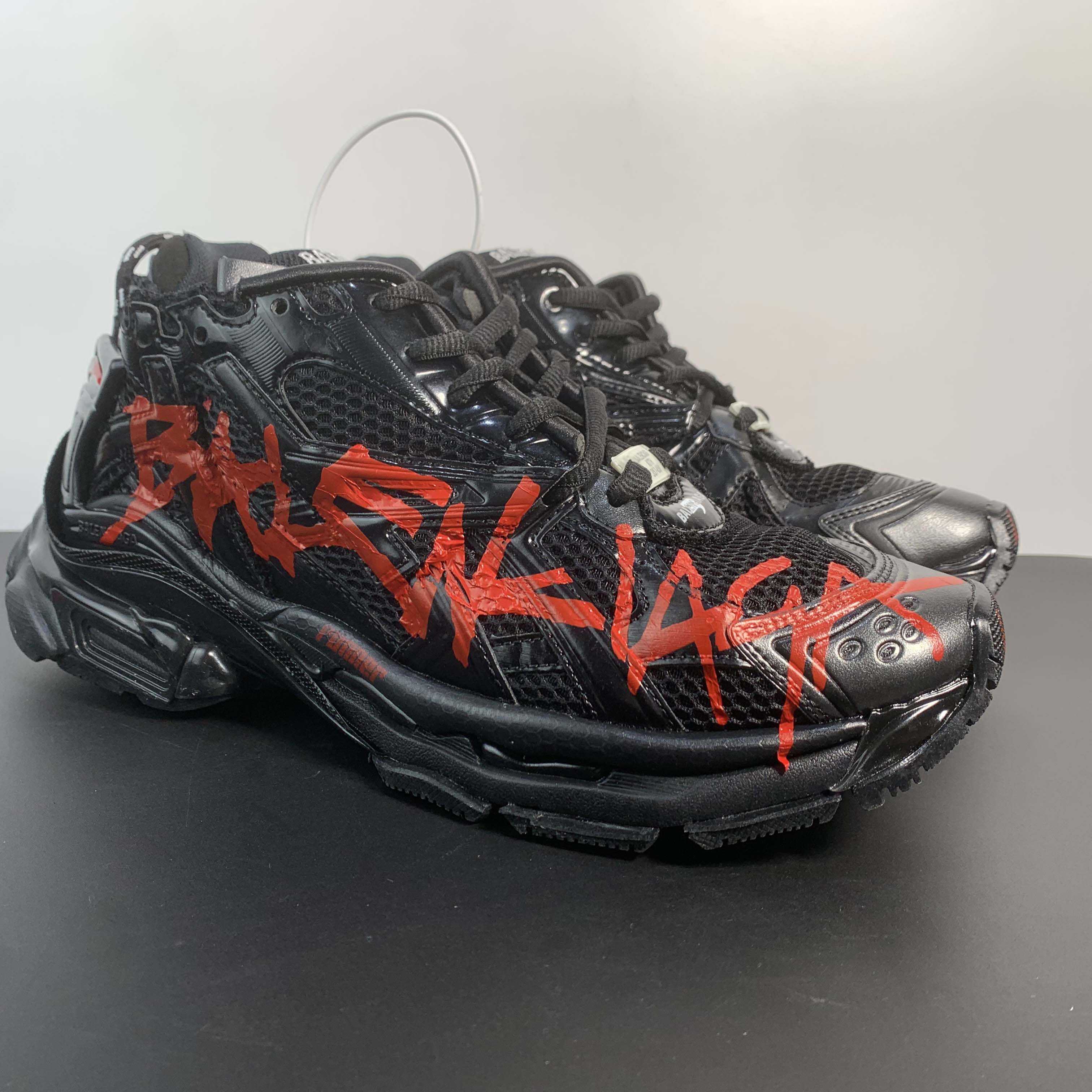 Balenciaga Runner Graffiti Sneaker In Black - DesignerGu