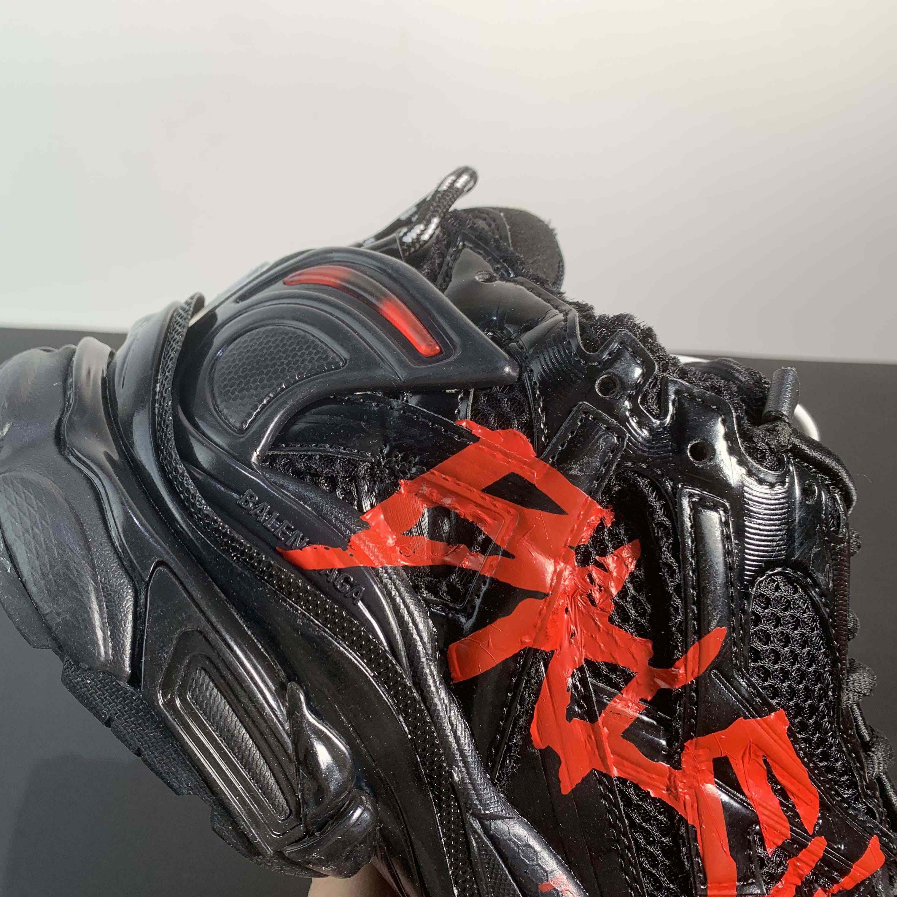 Balenciaga Runner Graffiti Sneaker In Black - DesignerGu