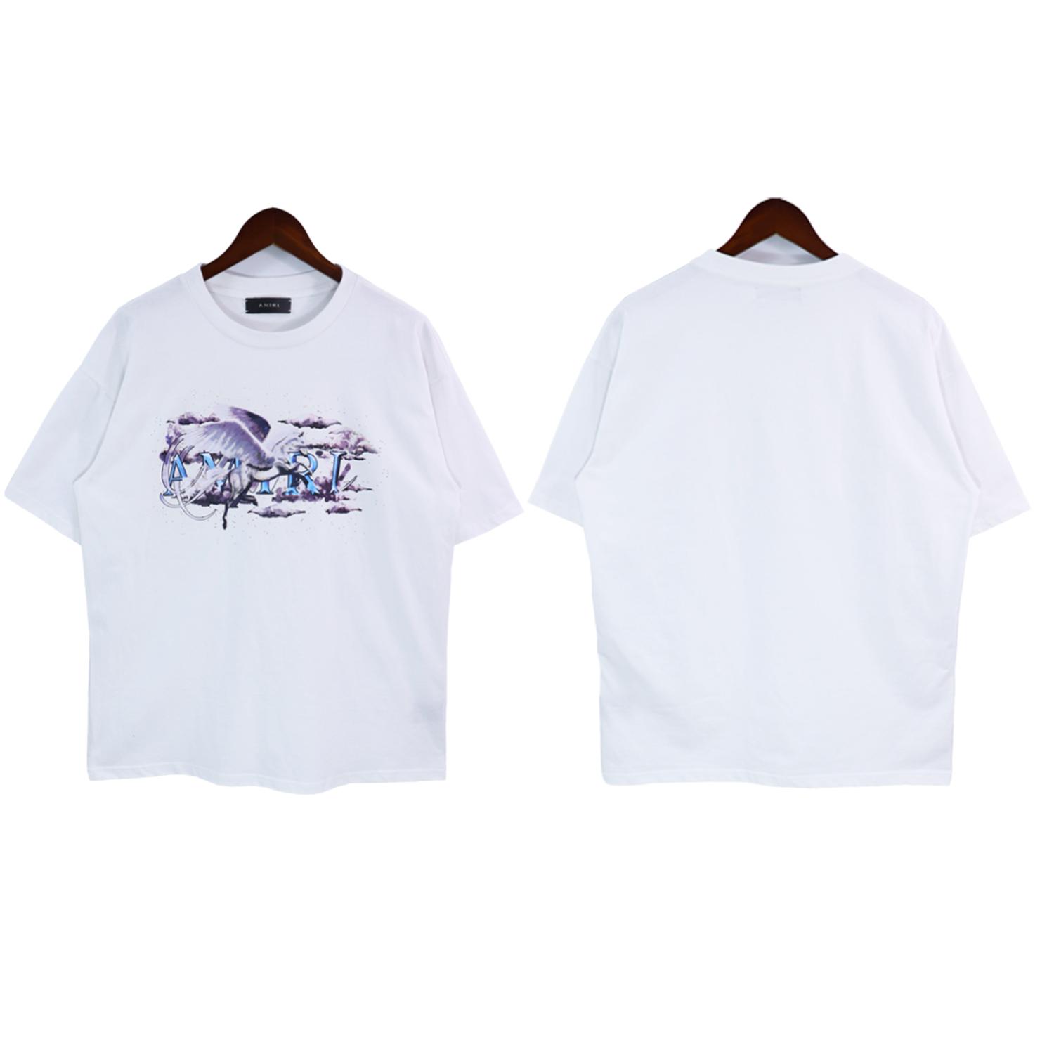 Amiri Pegasus Script Logo Tee - DesignerGu