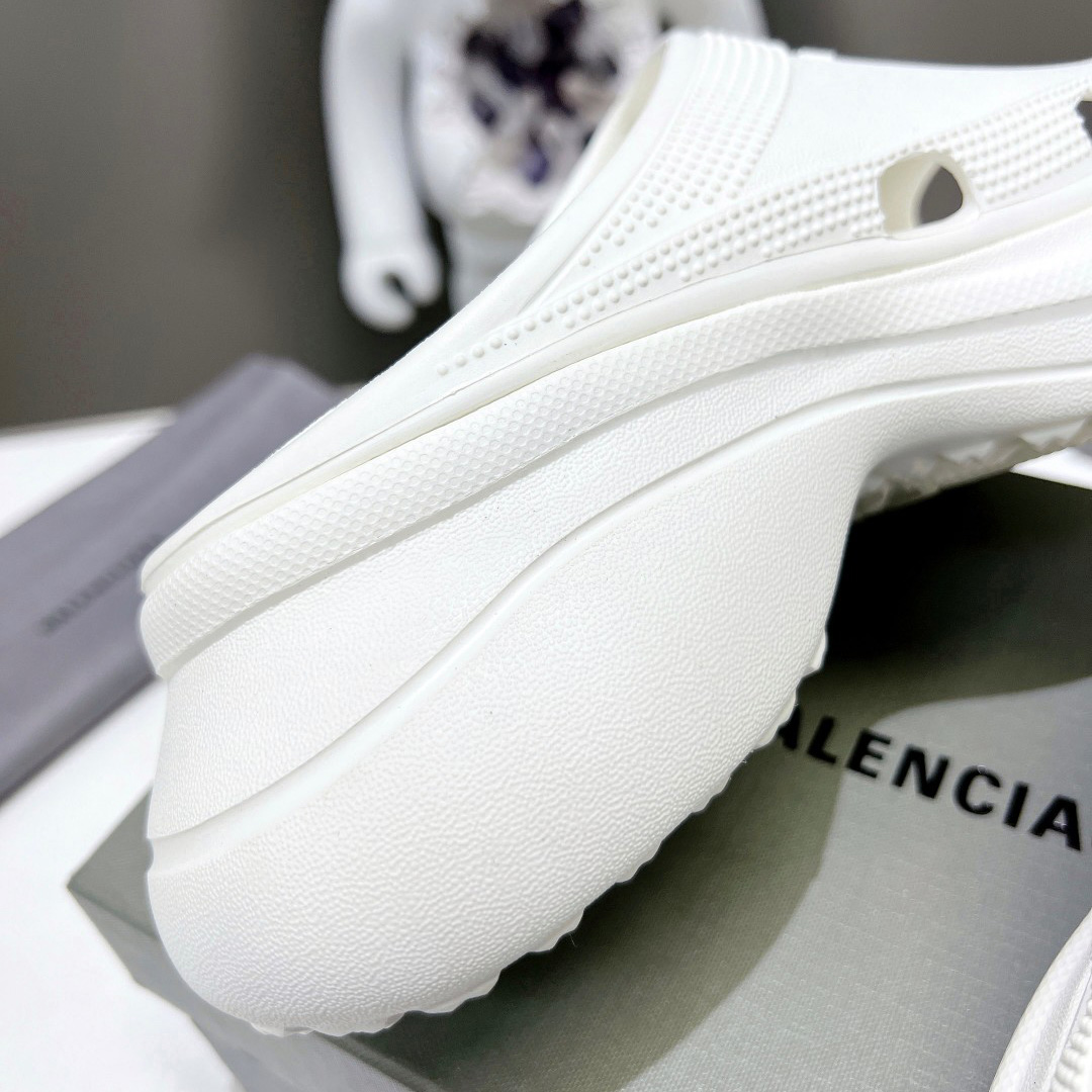 Balenciaga Women's Pool Crocs™ Slide Sandal In White - DesignerGu