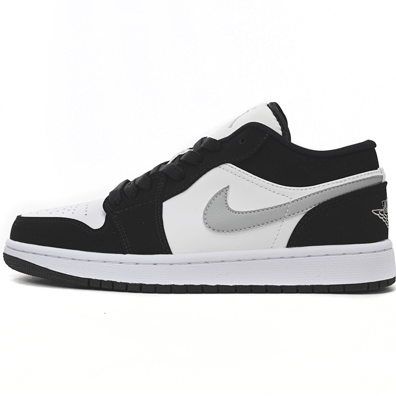 Air Jordan 1 Low Black and White Gray Sneaker    552780-018 - DesignerGu