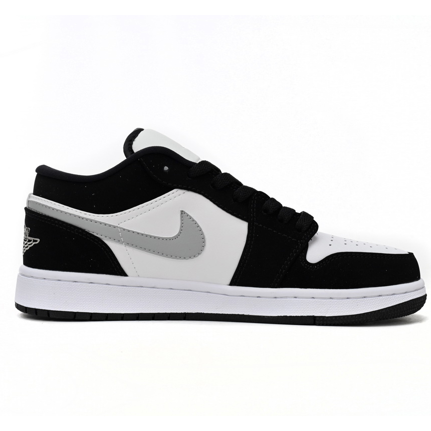 Air Jordan 1 Low Black and White Gray Sneaker    552780-018 - DesignerGu