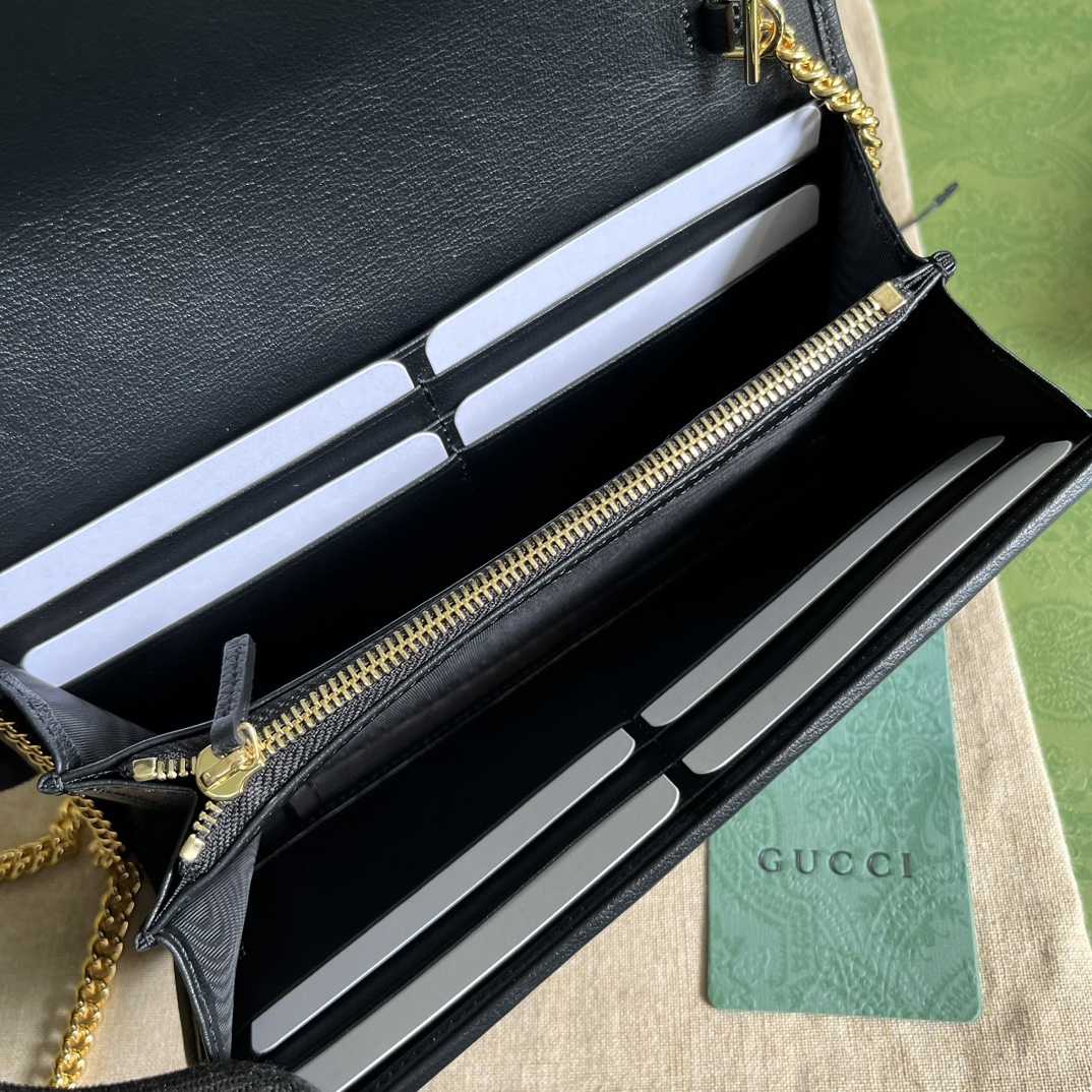 Gucci Blondie Continental Chain Wallet(21x10.5cm) - DesignerGu