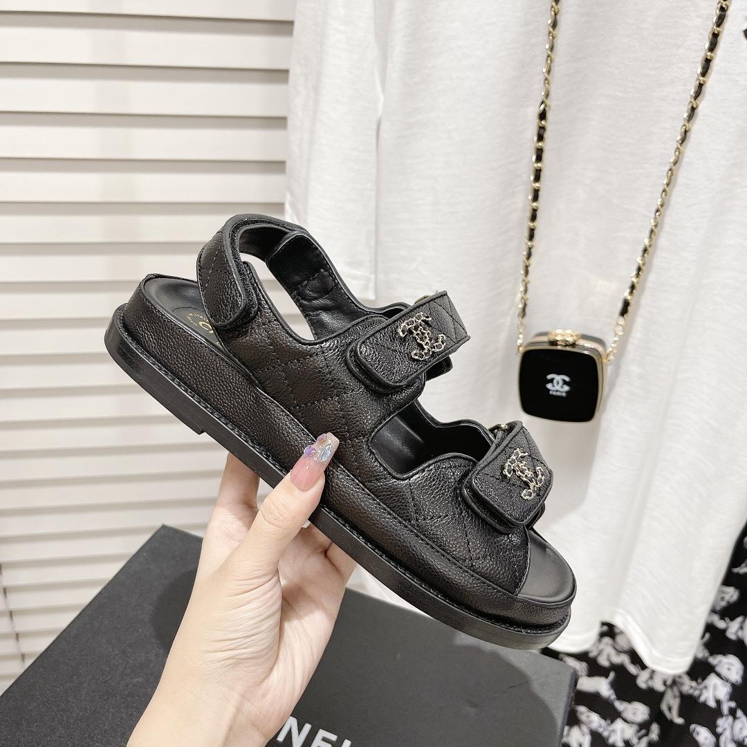 Chanel Sandals In Black - DesignerGu