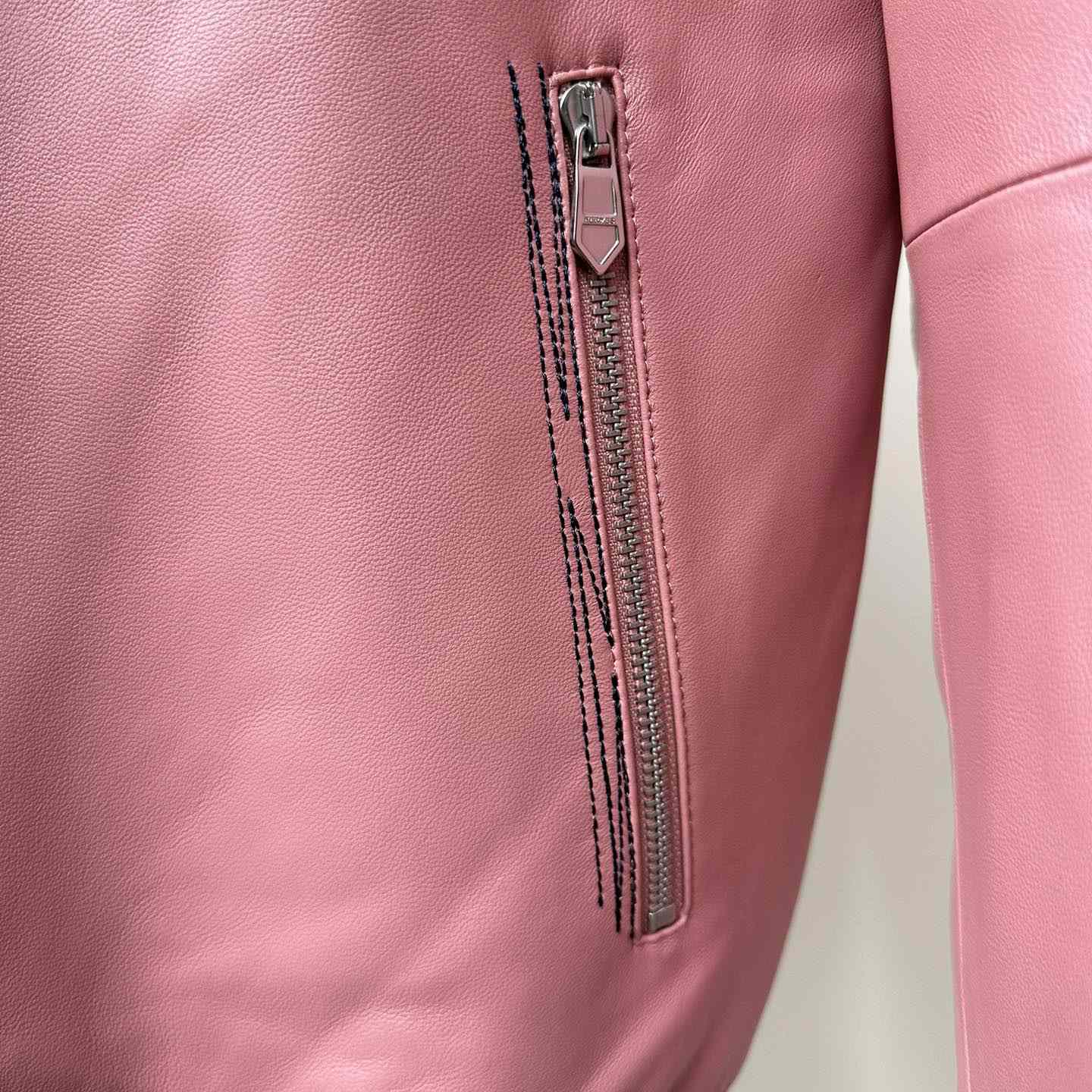 Hermes Jacket In Pink Calfskin - DesignerGu