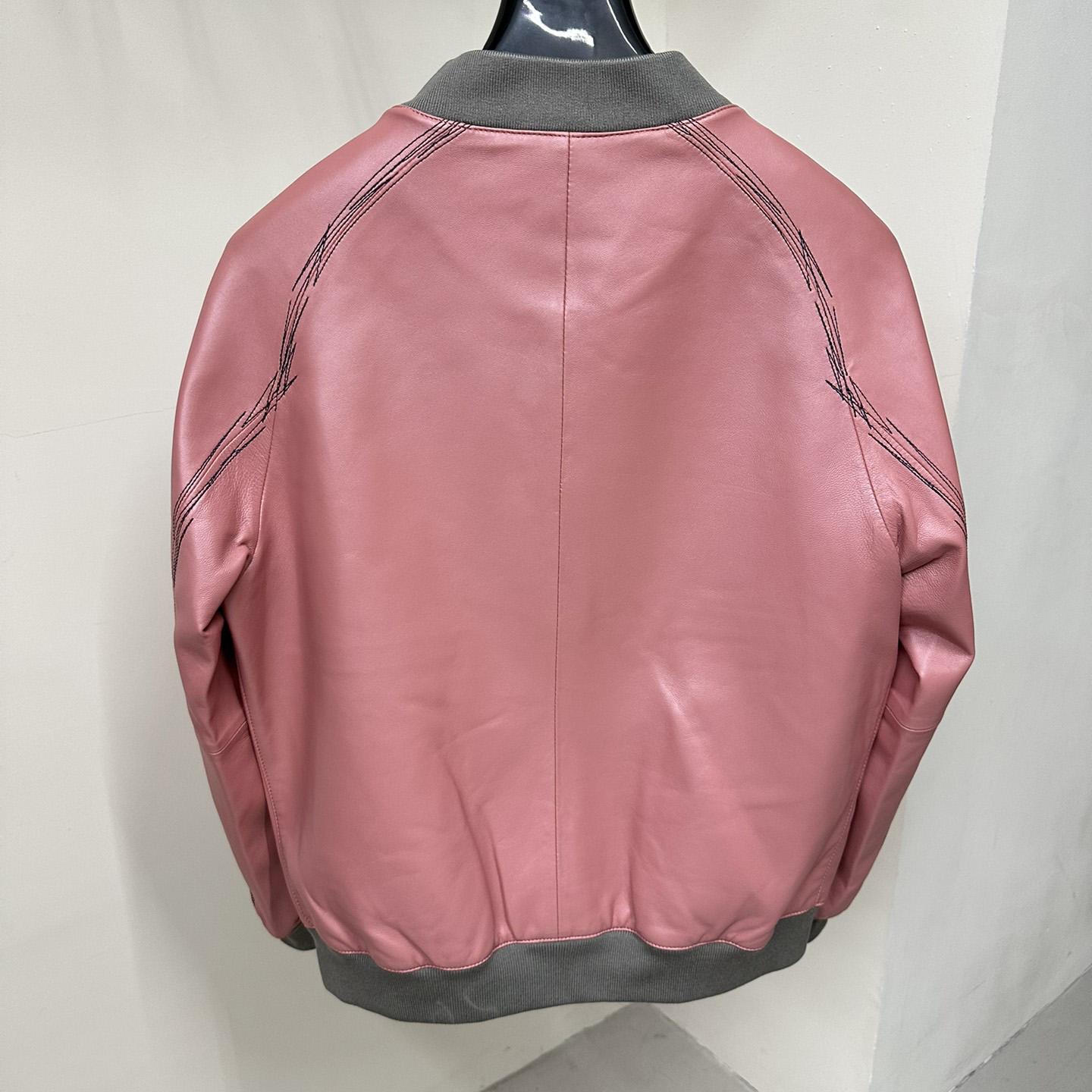 Hermes Jacket In Pink Calfskin - DesignerGu